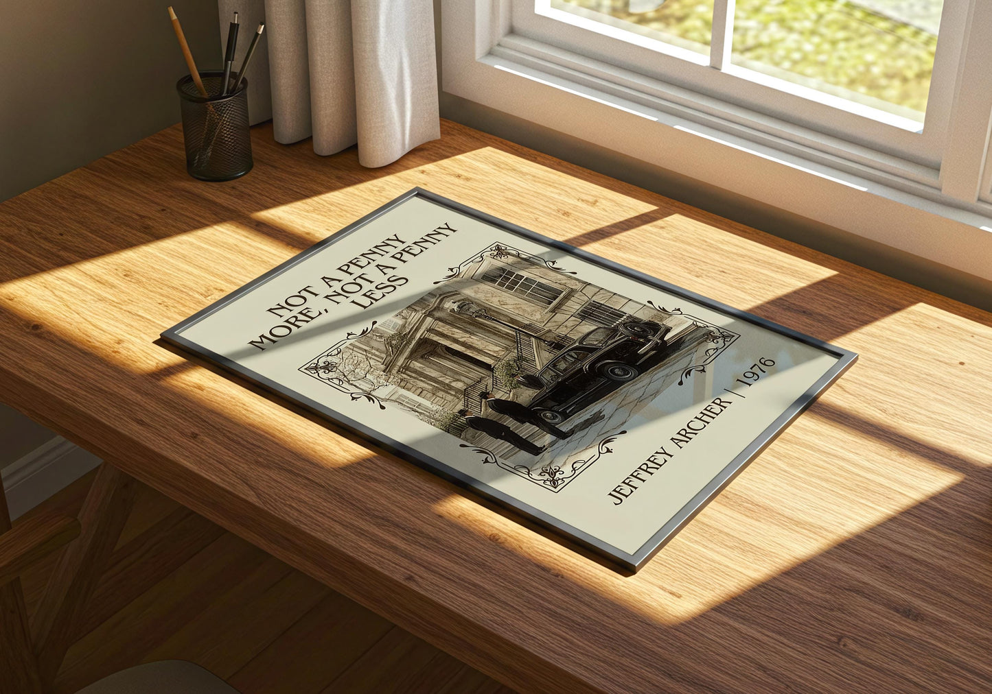 Not A Penny More, Not A Penny Less by Jeffrey Archer | Descriptive Book Poster | Minimalist