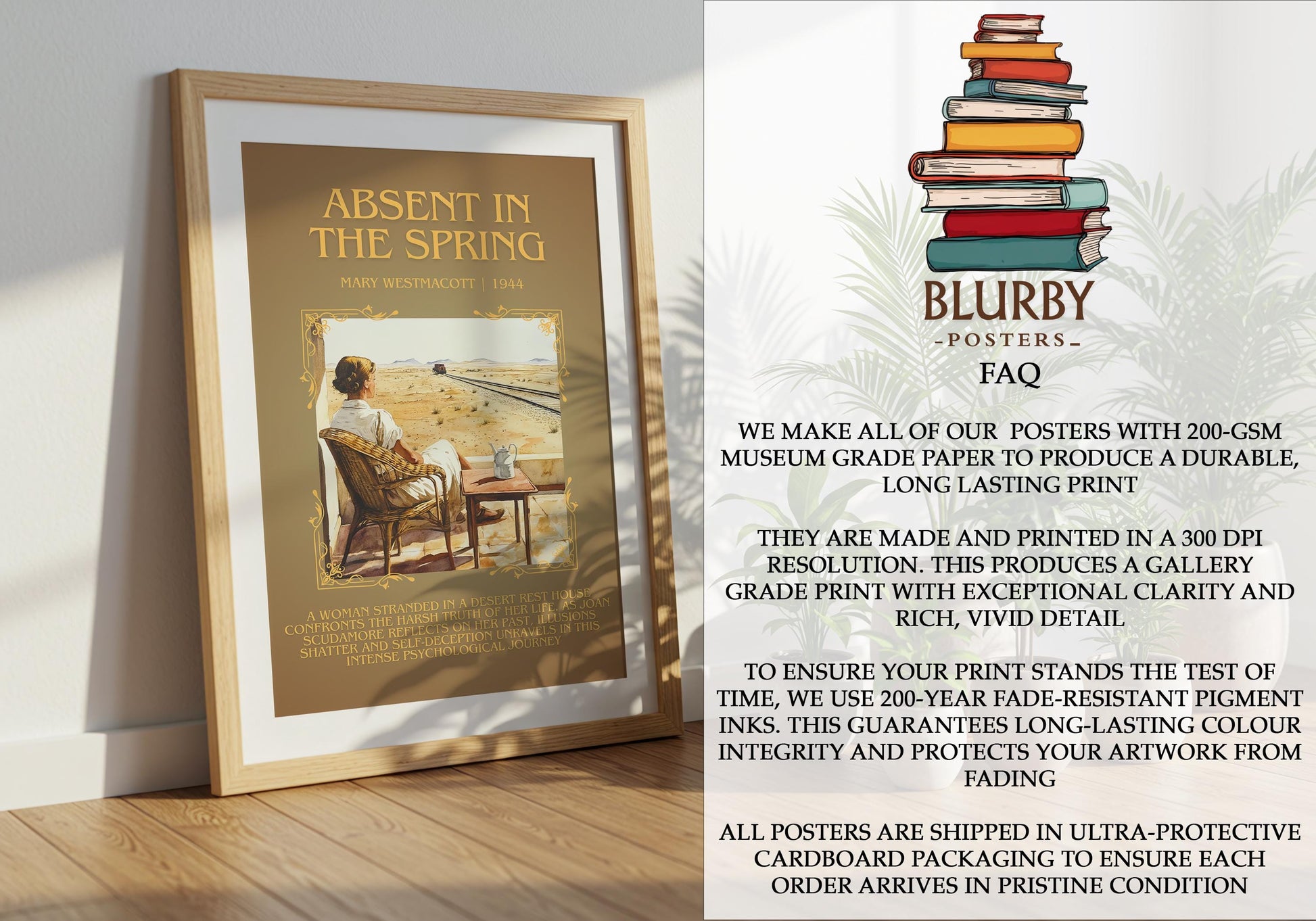 Absent In The Spring by Mary Westmacott | Descriptive Book Poster | Blurby