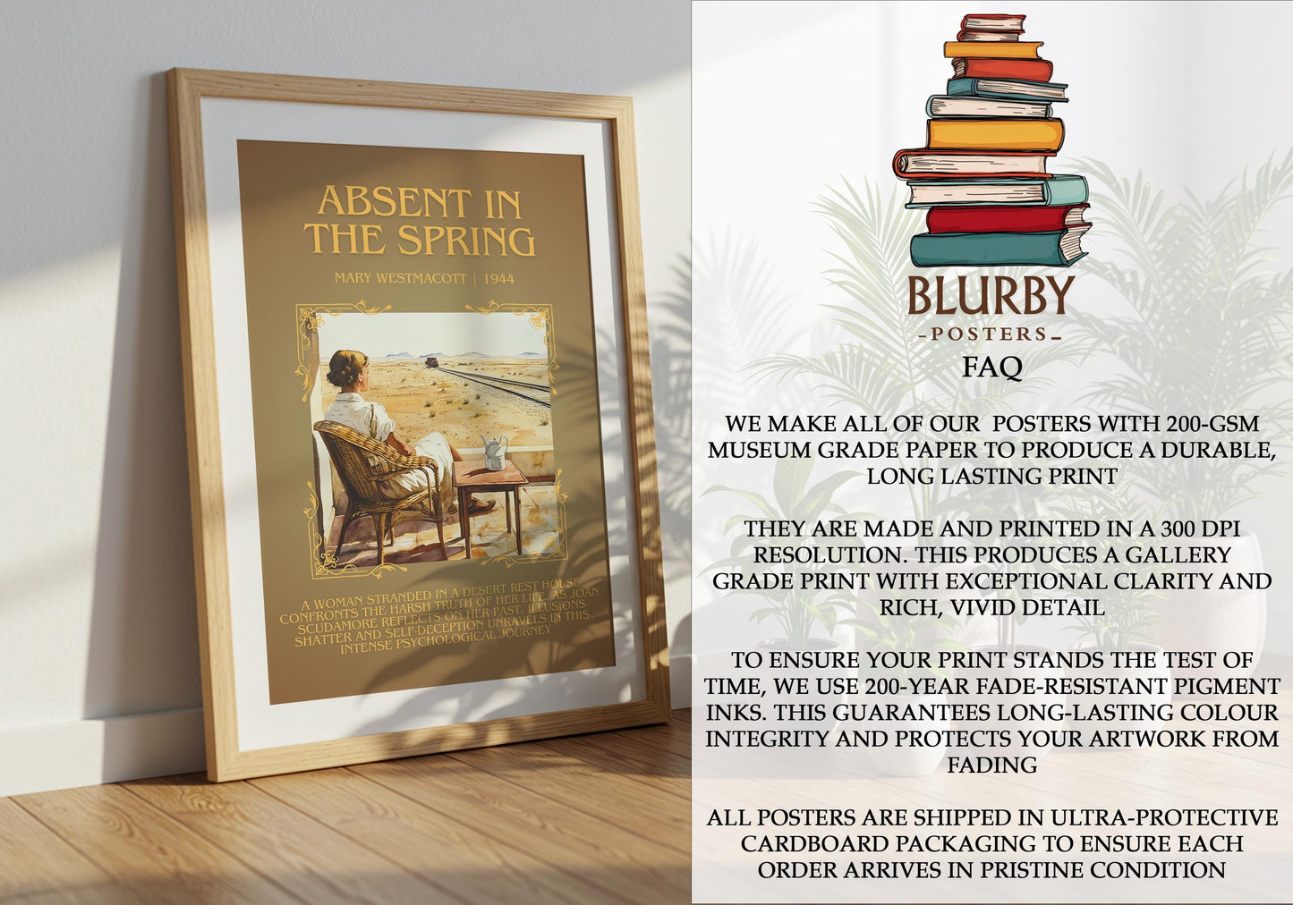 Absent In The Spring by Mary Westmacott | Descriptive Book Poster | Blurby
