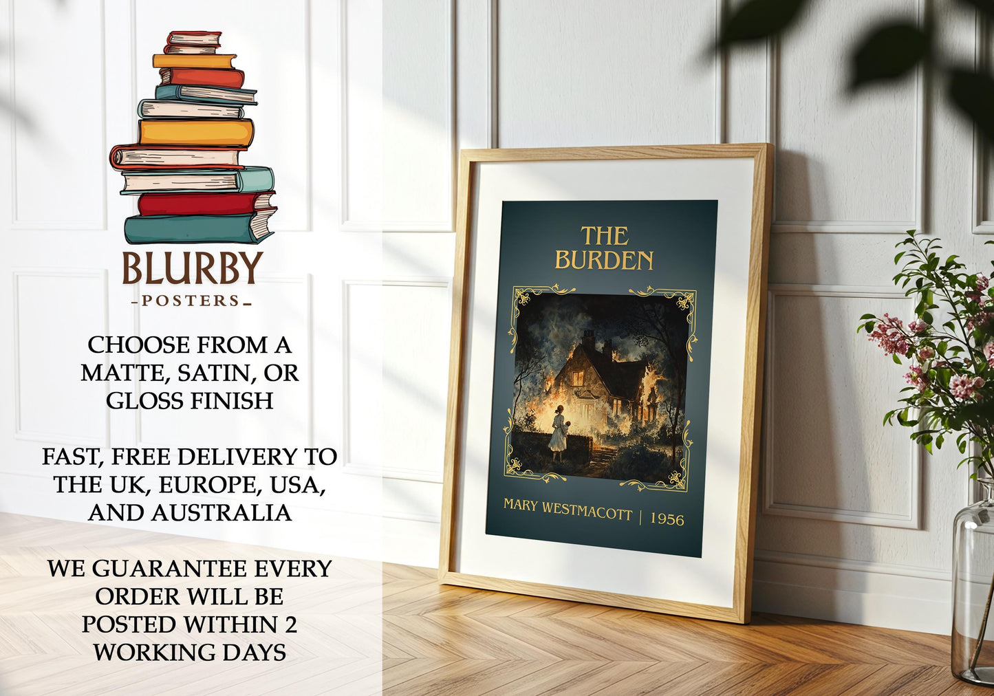The Burden book poster packaging – museum-quality print rolled in protective tube