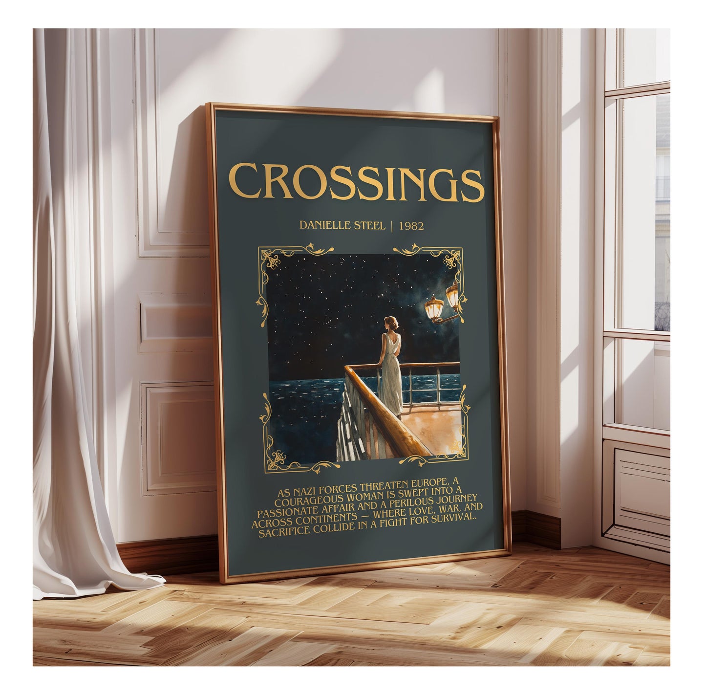 Crossings by Danielle Steel | Descriptive Book Poster | Blurby