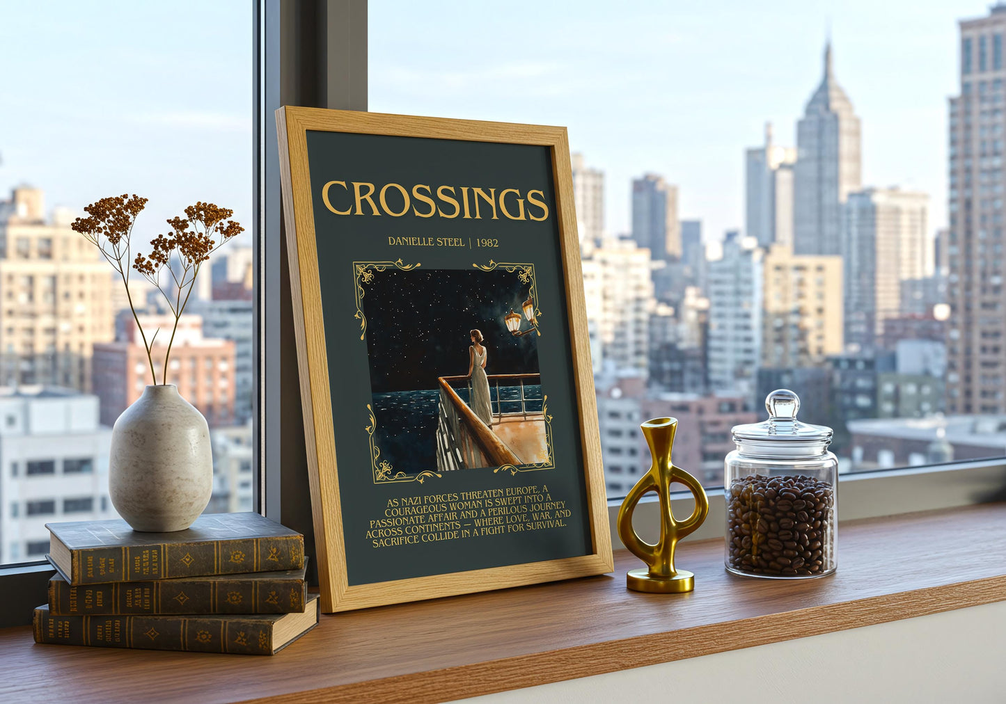 Crossings by Danielle Steel | Descriptive Book Poster | Blurby