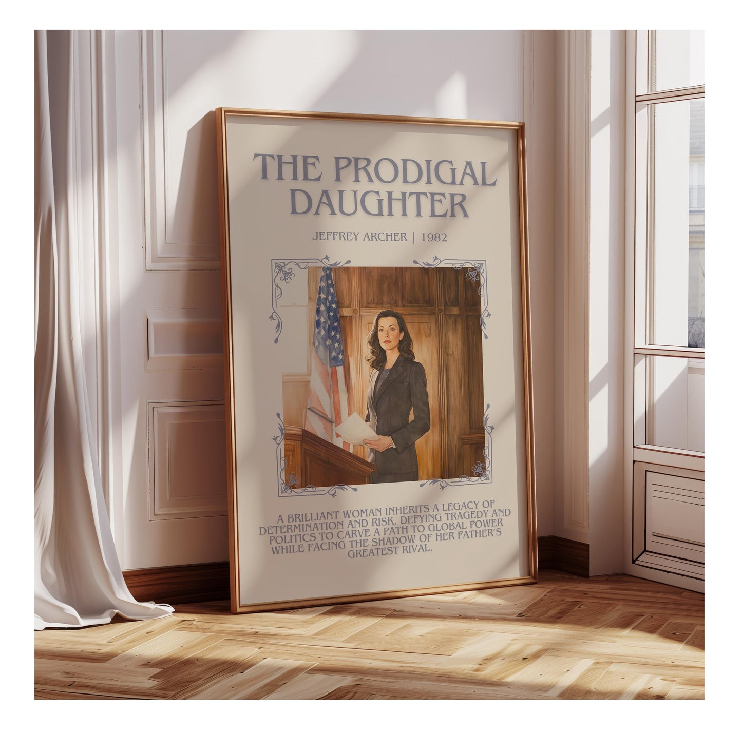 The Prodigal Daughter by Jeffrey Archer | Descriptive Book Poster | Blurby