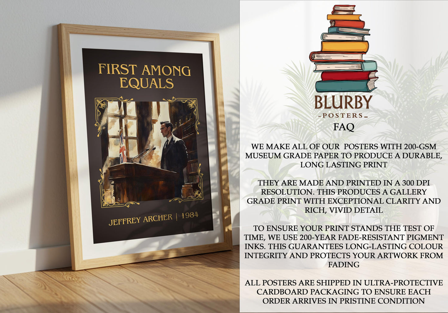First Among Equals by Jeffrey Archer | Descriptive Book Poster | Minimalist