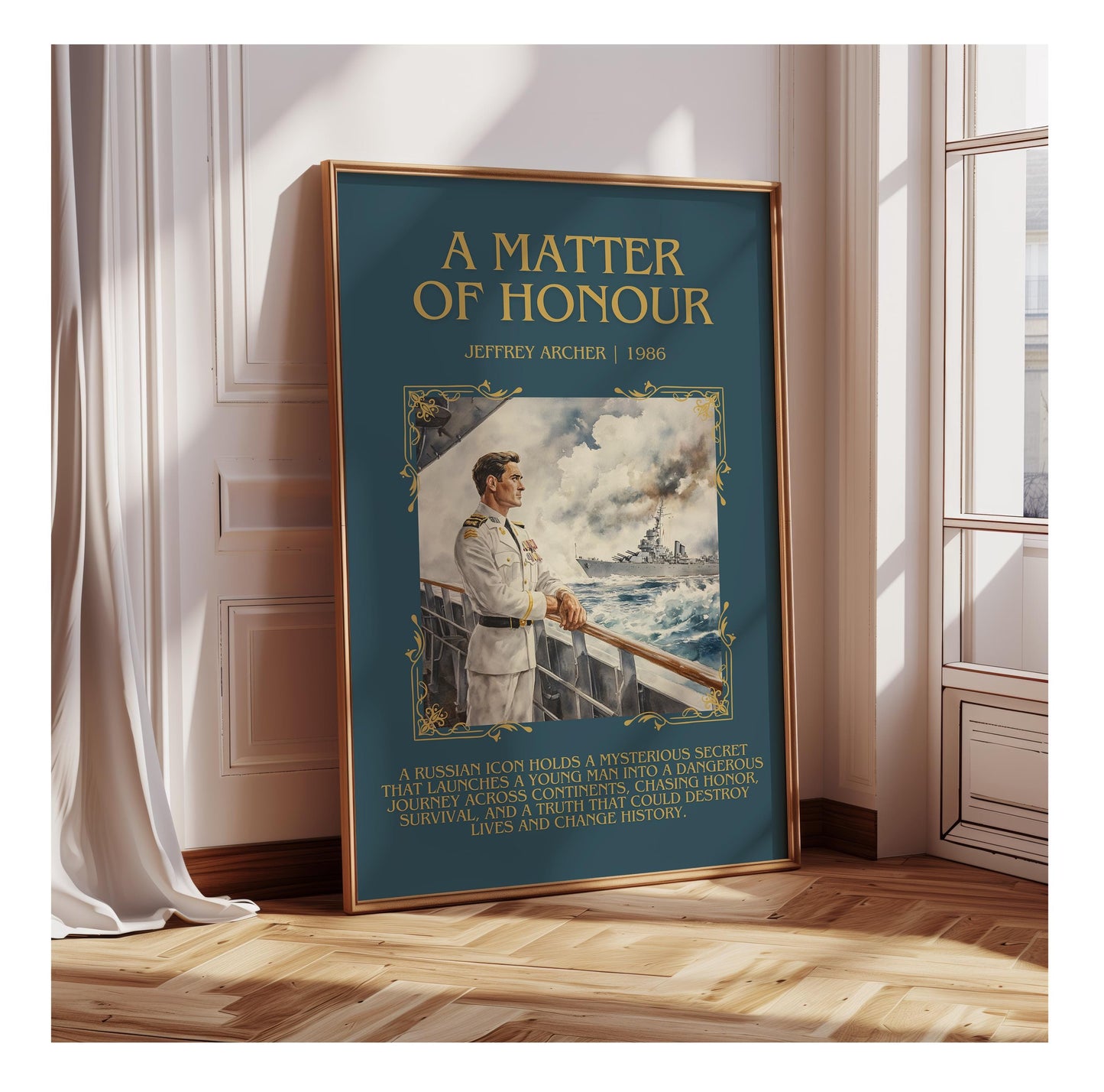 A Matter Of Honour by Jeffrey Archer | Descriptive Book Poster | Blurby