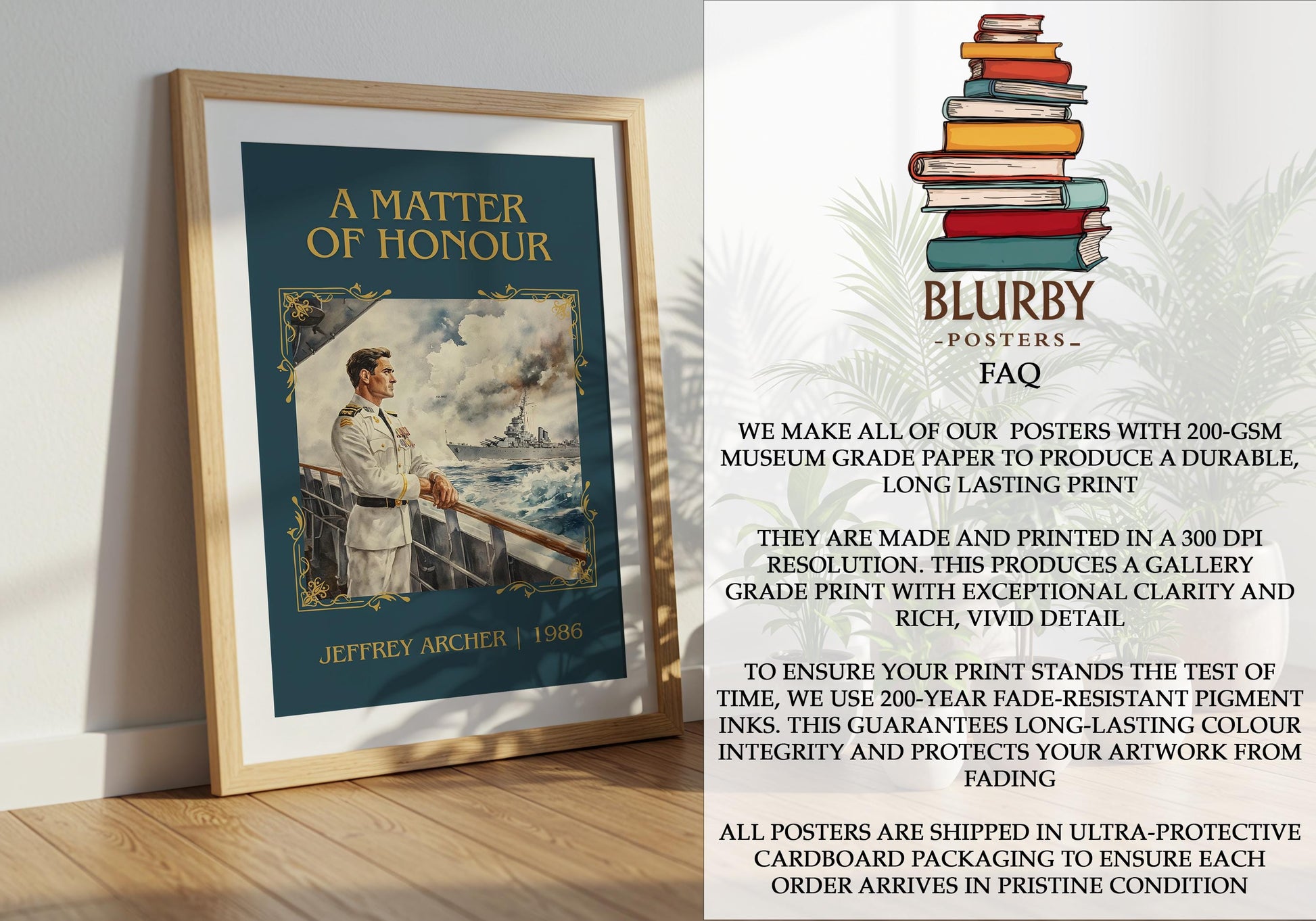 A Matter Of Honour by Jeffrey Archer | Descriptive Book Poster | Minimalist