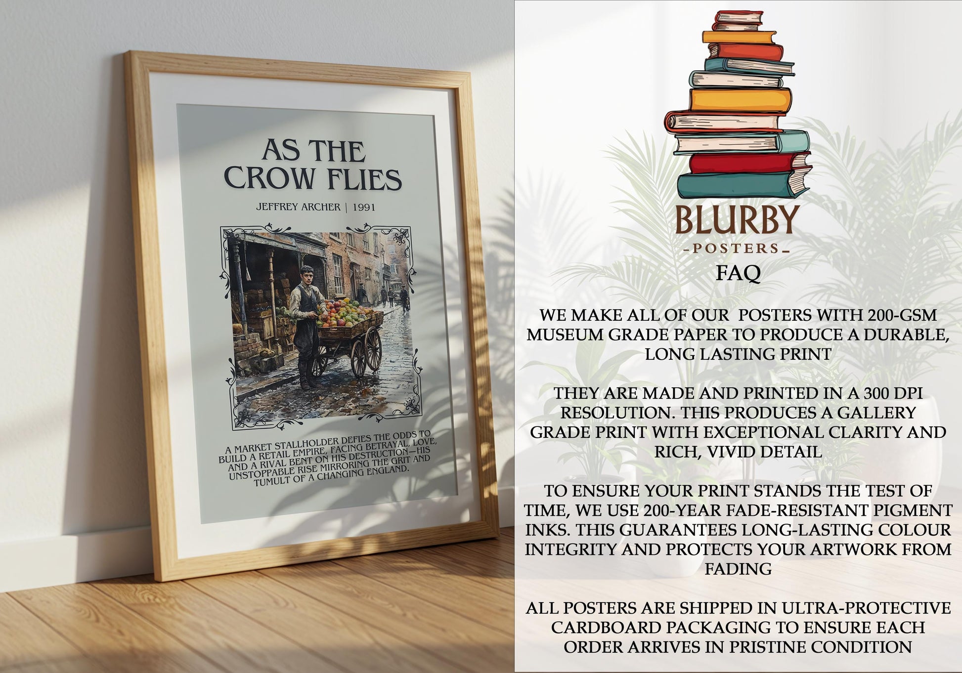 As The Crow Flies by Jeffrey Archer | Descriptive Book Poster | Blurby