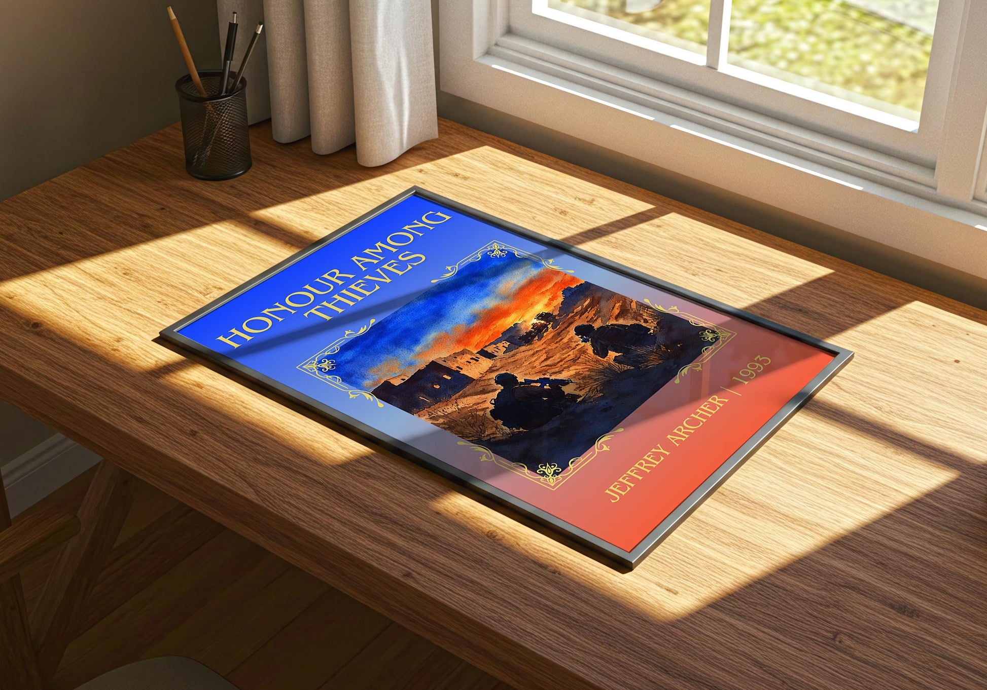 Honour Among Thieves by Jeffrey Archer | Descriptive Book Poster | Minimalist