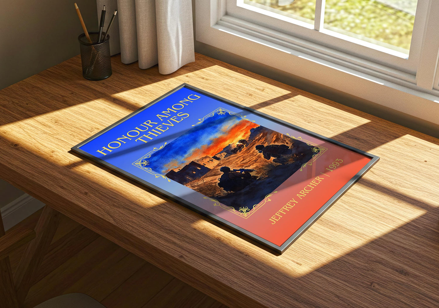 Honour Among Thieves by Jeffrey Archer | Descriptive Book Poster | Minimalist