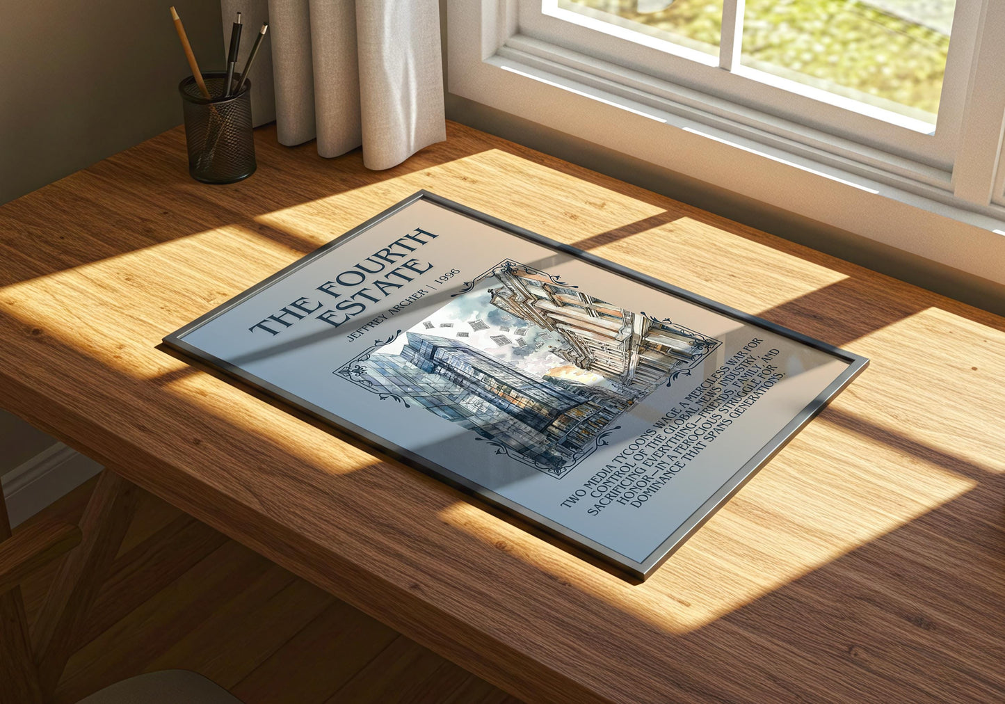 The Fourth Estate by Jeffrey Archer | Descriptive Book Poster | Blurby