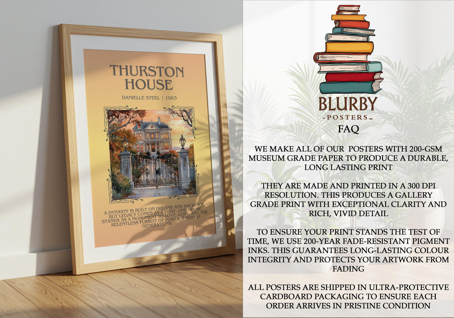 Thurston House book poster packaging – museum-quality print rolled in protective tube