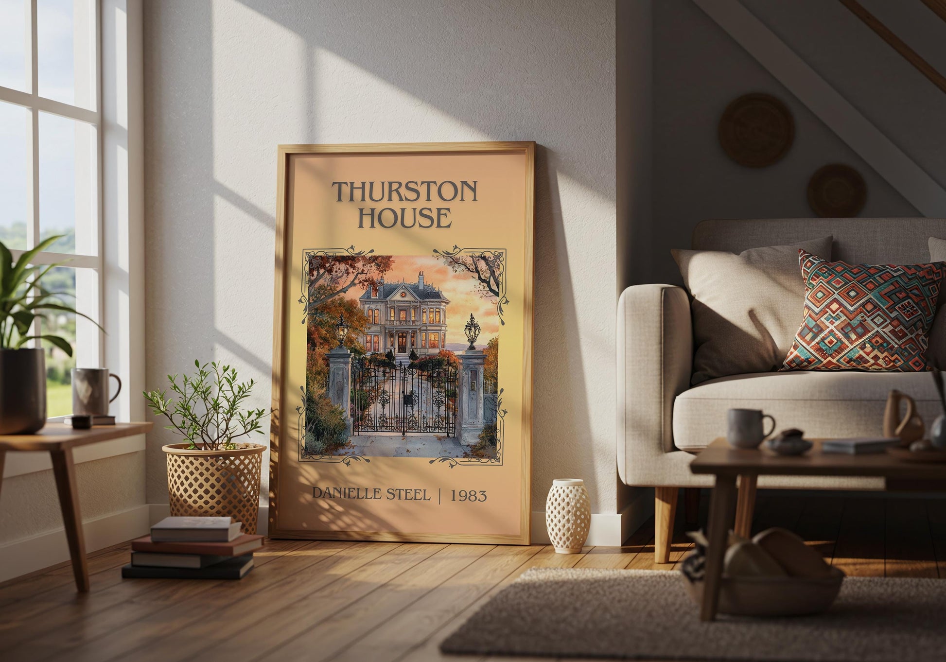 Thurston House by Danielle Steel | Descriptive Book Poster | Minimalist