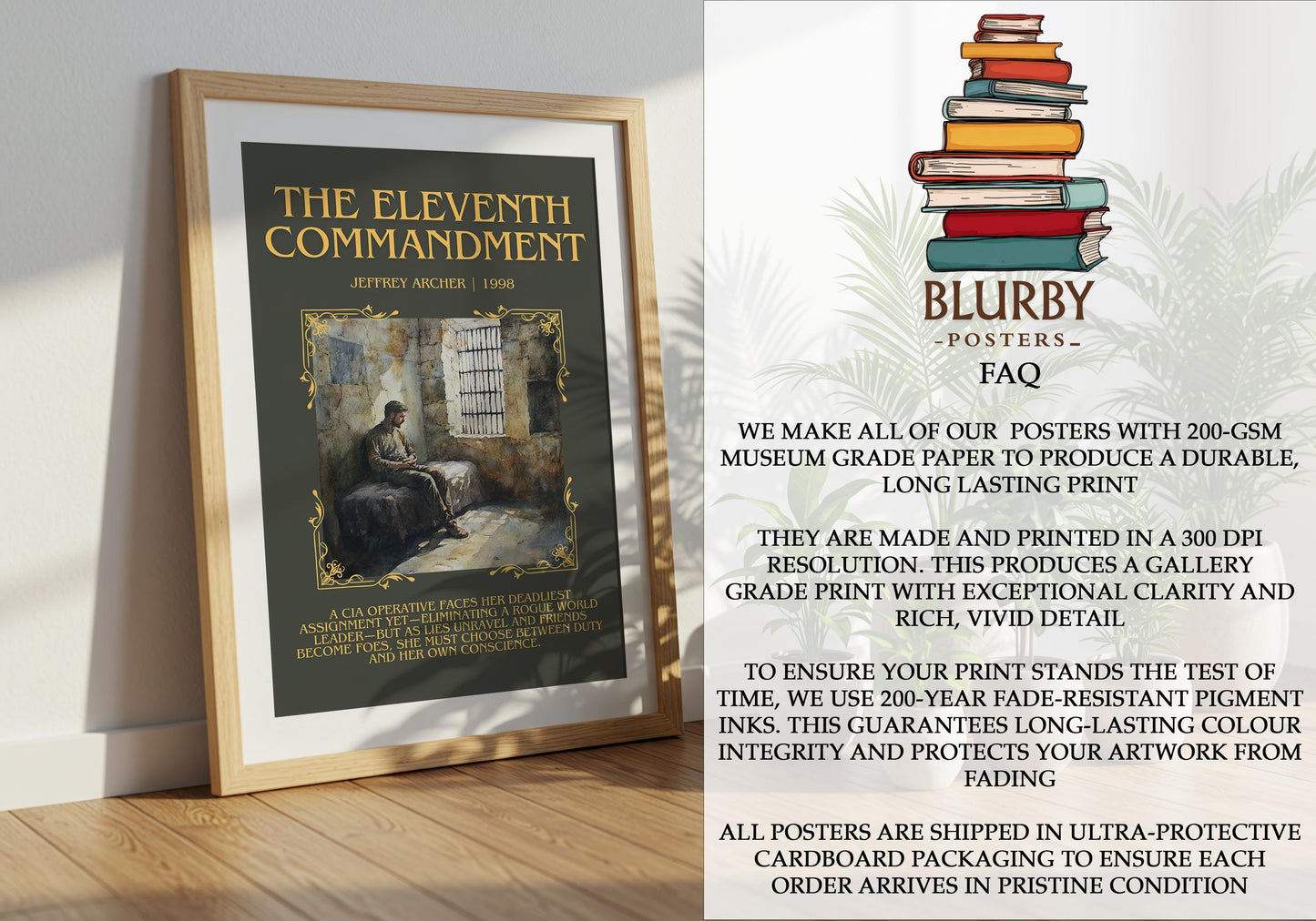 The Eleventh Commandment by Jeffrey Archer | Descriptive Book Poster | Blurby