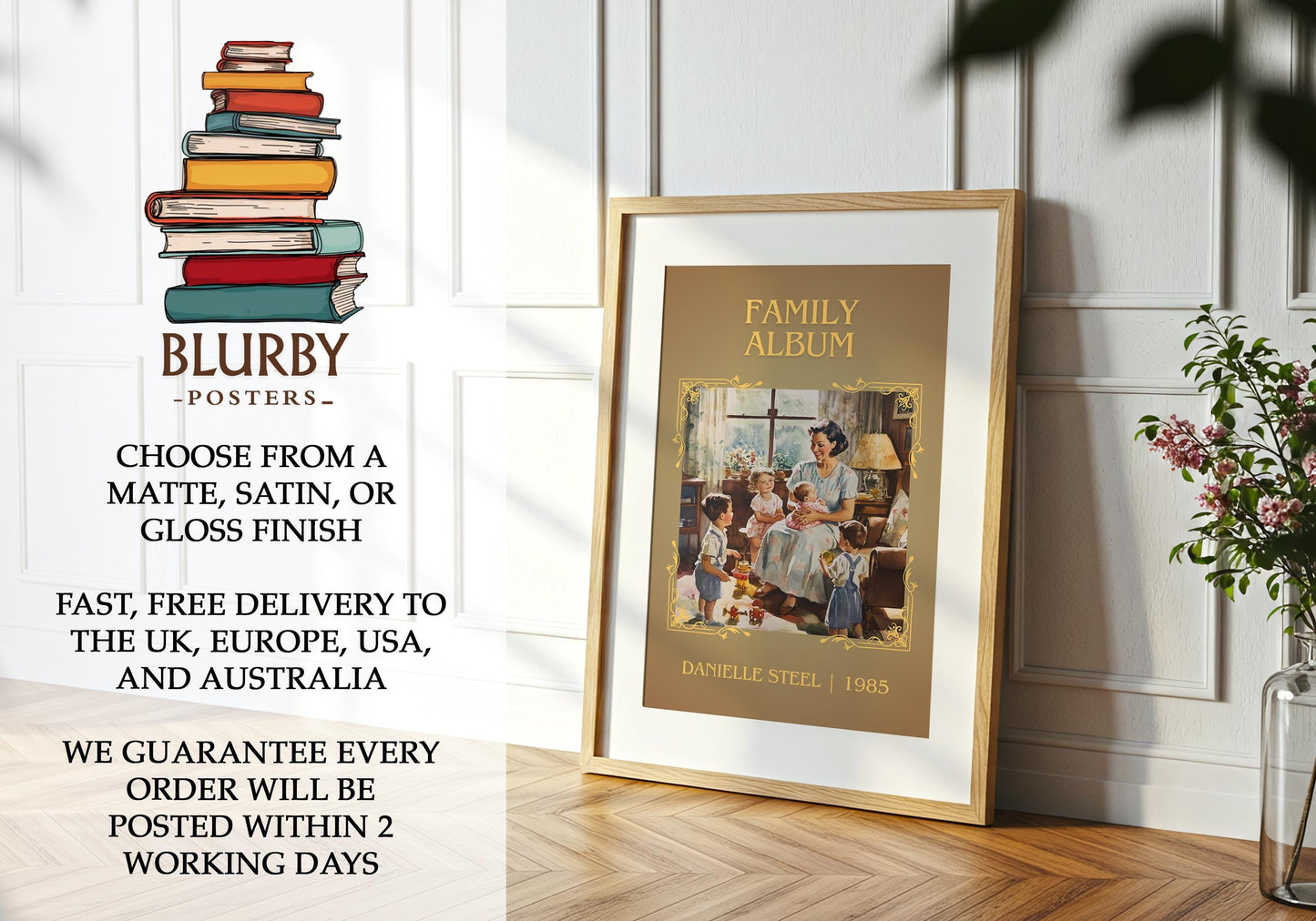 Family Album by Danielle Steel | Descriptive Book Poster | Minimalist