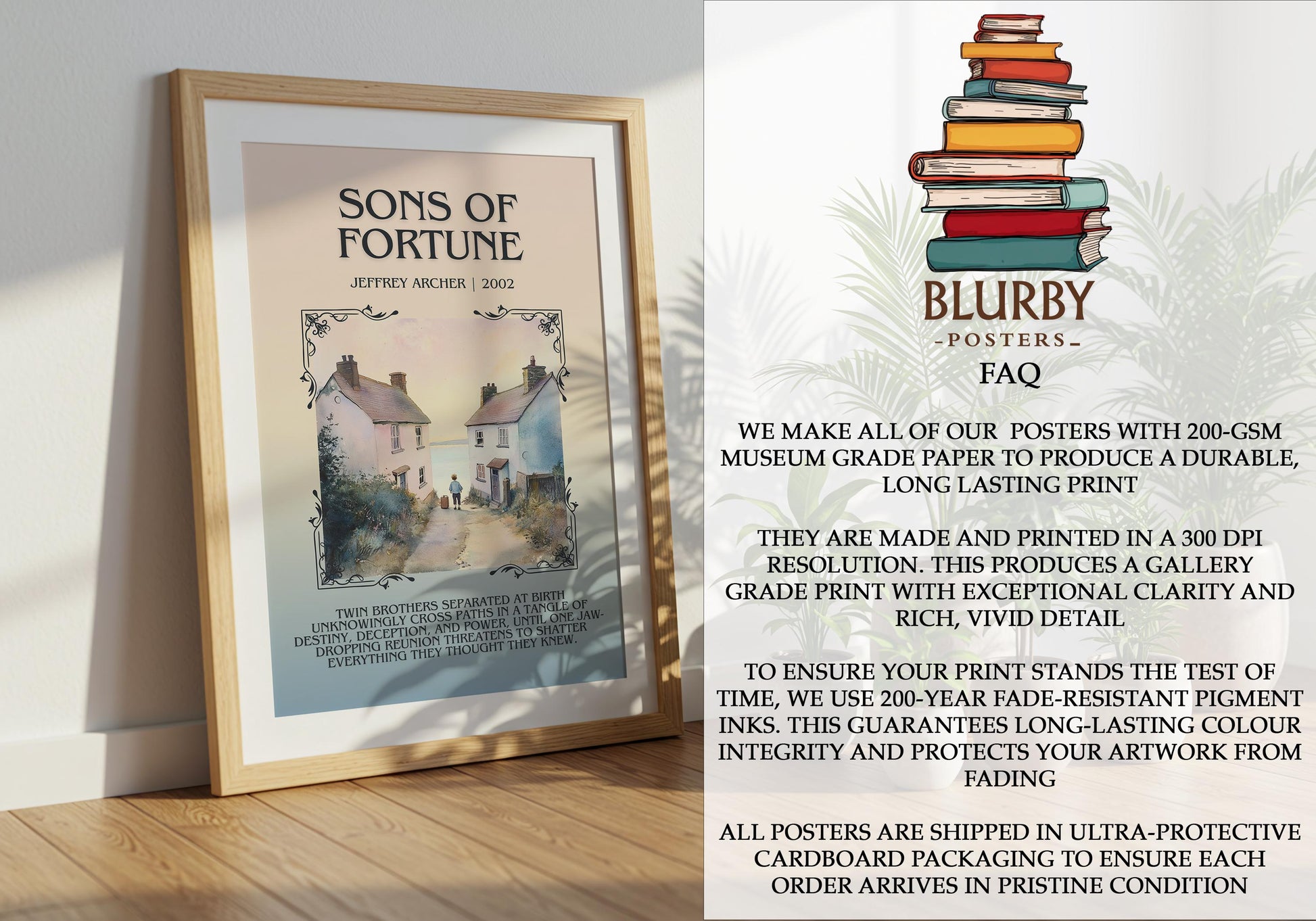 Sons Of Fortune by Jeffrey Archer | Descriptive Book Poster | Blurby
