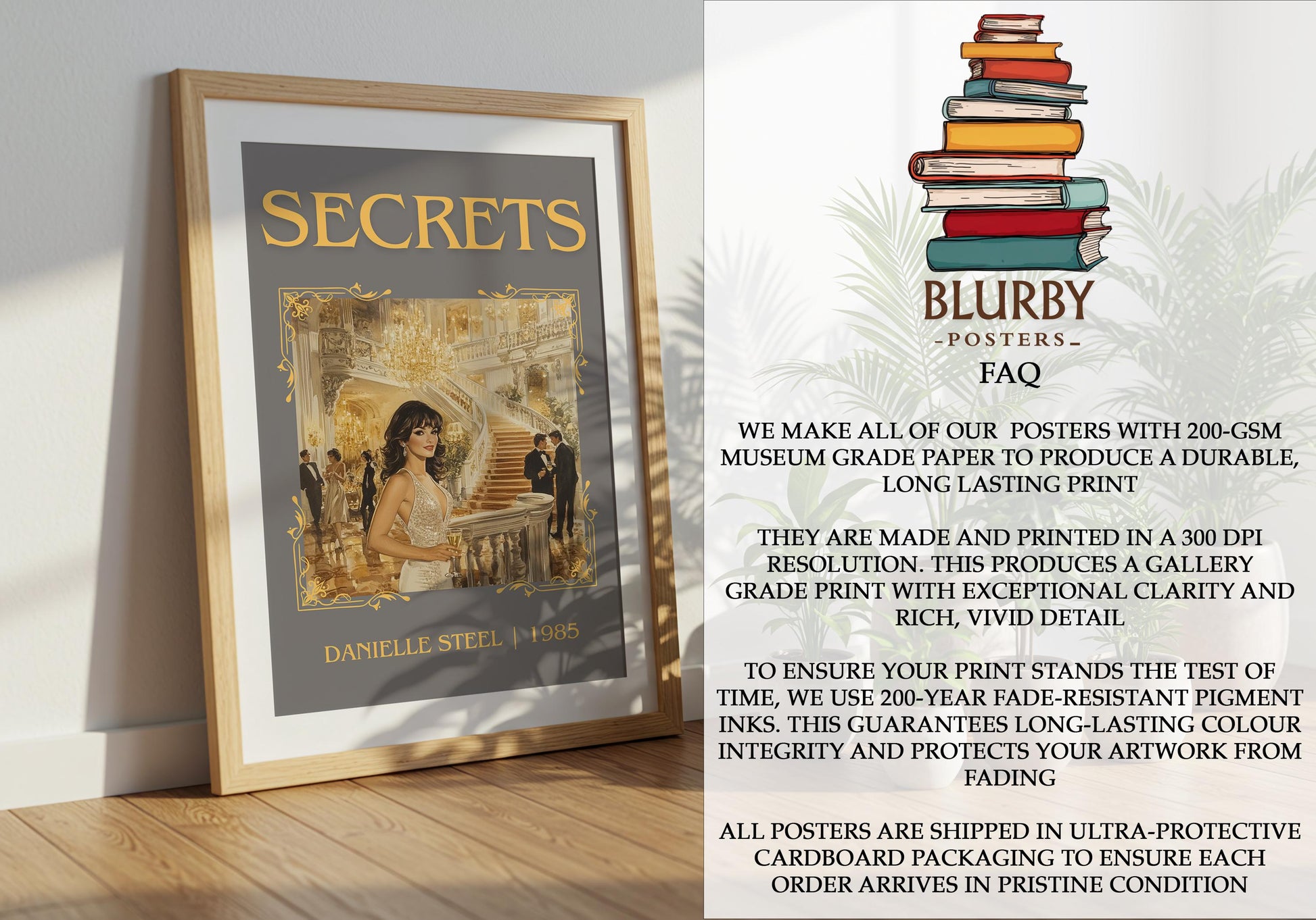 Secrets by Danielle Steel | Descriptive Book Poster | Minimalist