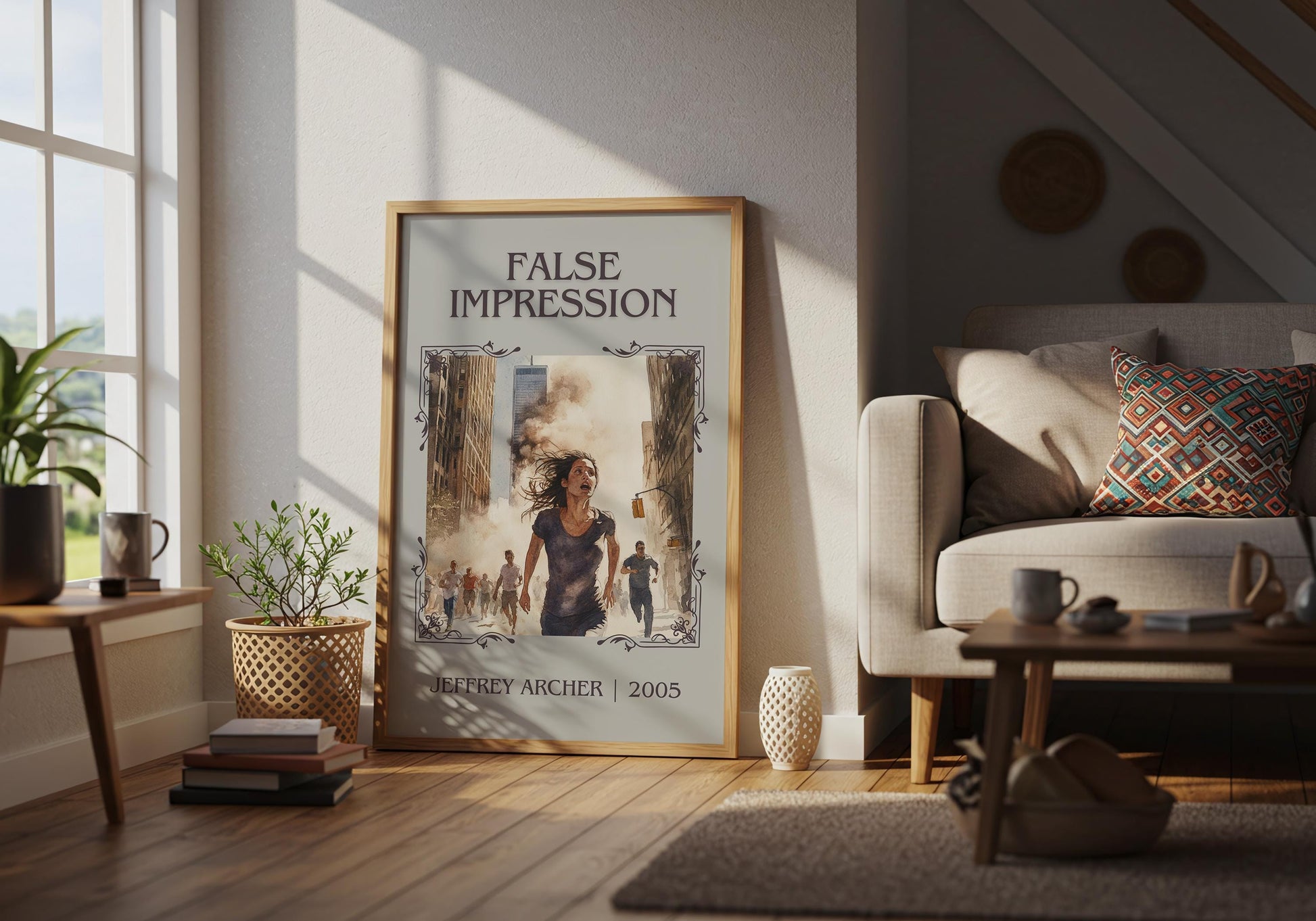 False Impression by Jeffrey Archer | Descriptive Book Poster | Minimalist