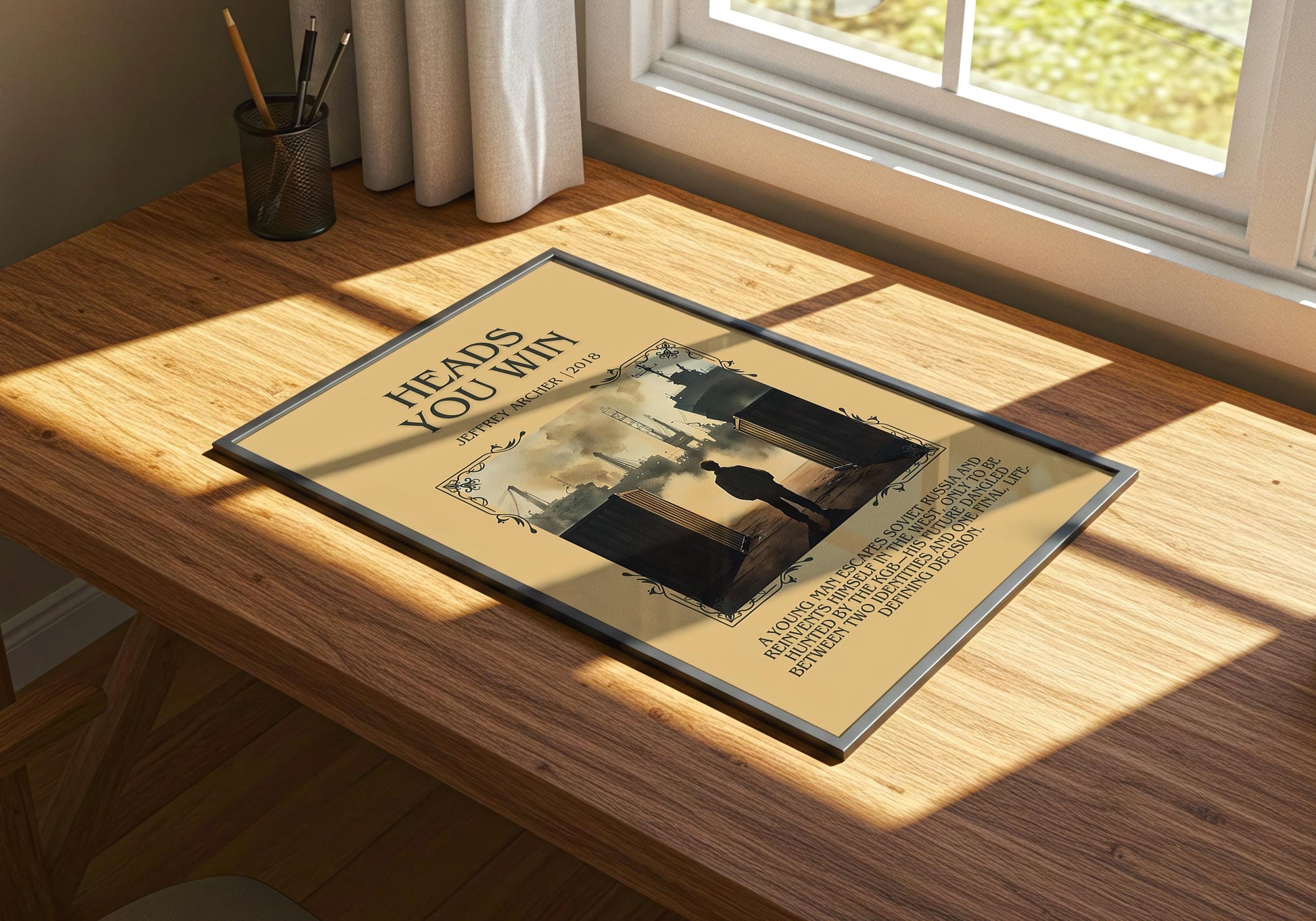 Heads You Win by Jeffrey Archer | Descriptive Book Poster | Blurby