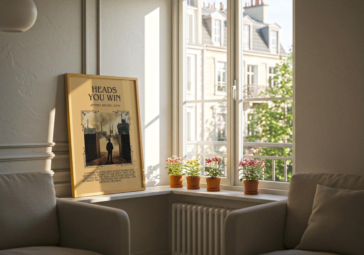 Heads You Win by Jeffrey Archer | Descriptive Book Poster | Blurby