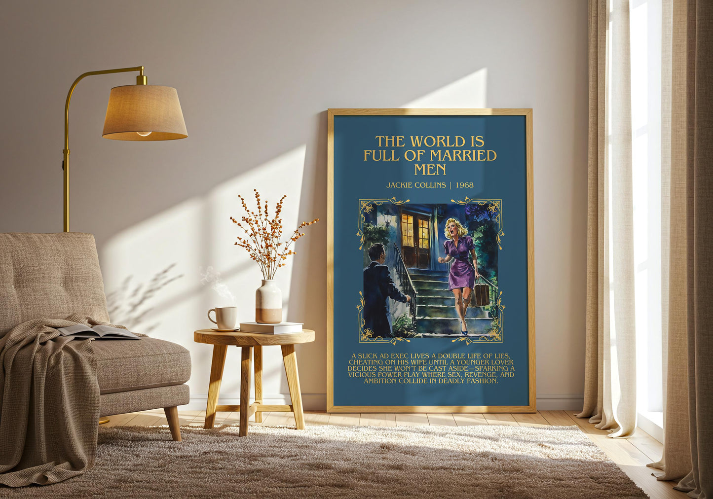 The World Is Full Of Married Men by Jackie Collins | Descriptive Book Poster | Blurby