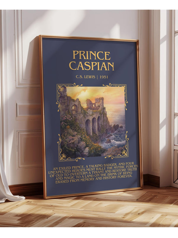 Prince Caspian minimalist poster paper finish options – matte satin gloss