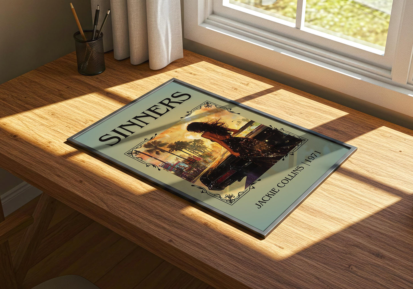 Sinners by Jackie Collins | Descriptive Book Poster | Minimalist