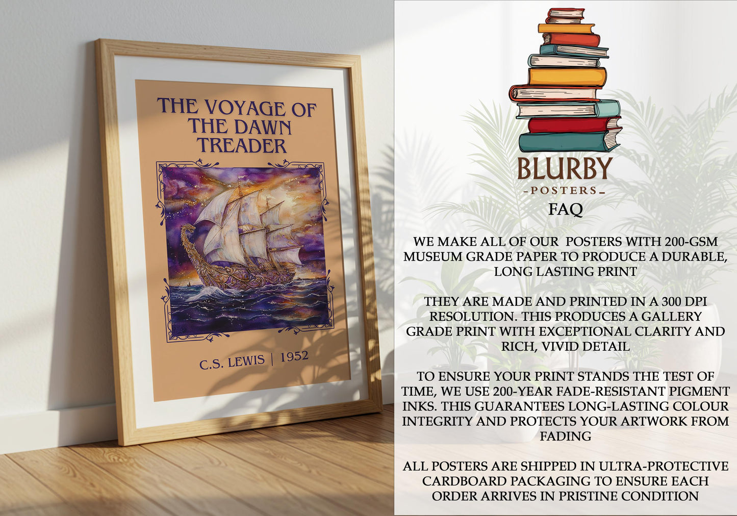 The Voyage Of The Dawn Treader by C.S. Lewis | Descriptive Book Poster | Minimalist