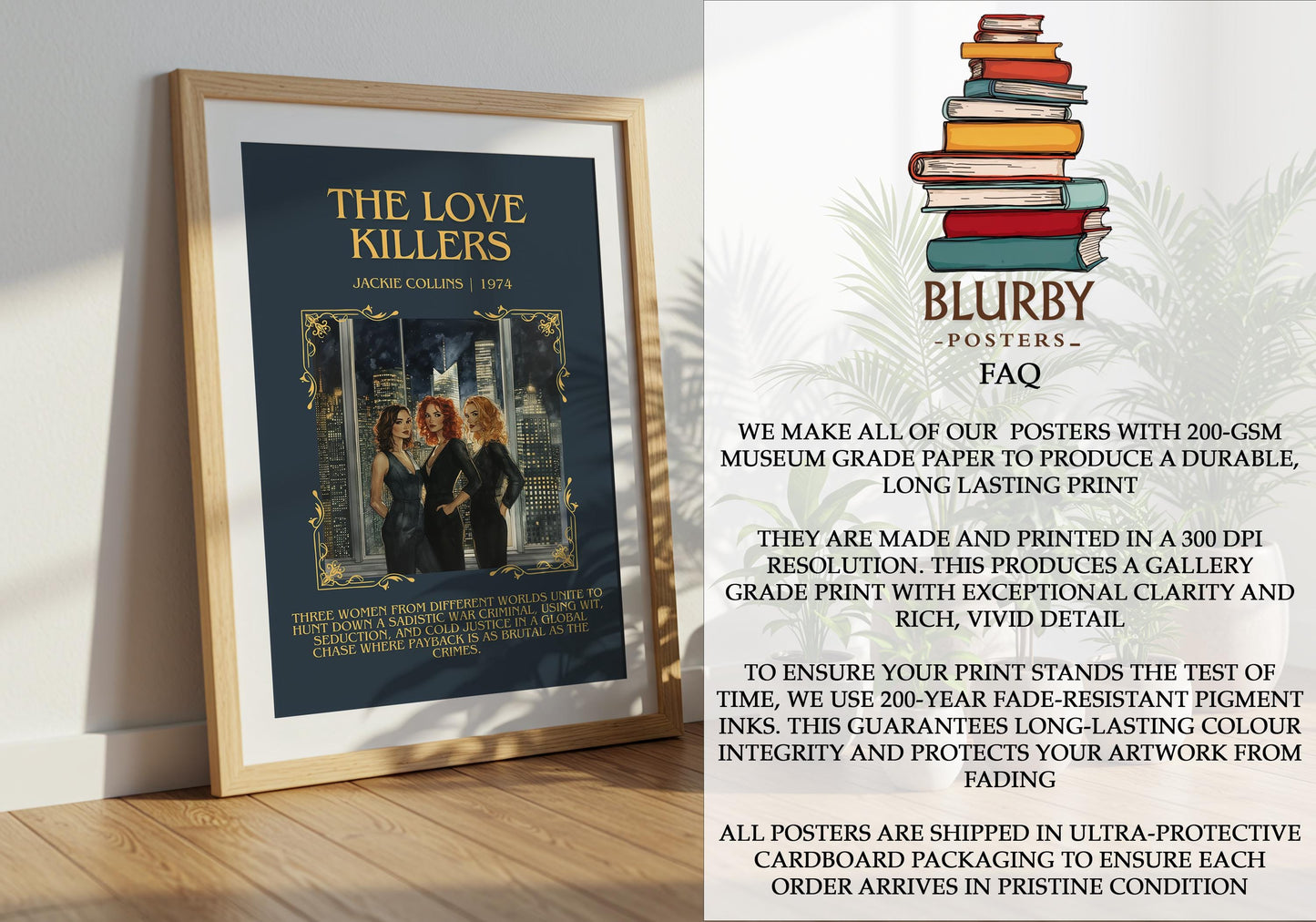 The Love Killers by Jackie Collins | Descriptive Book Poster | Blurby