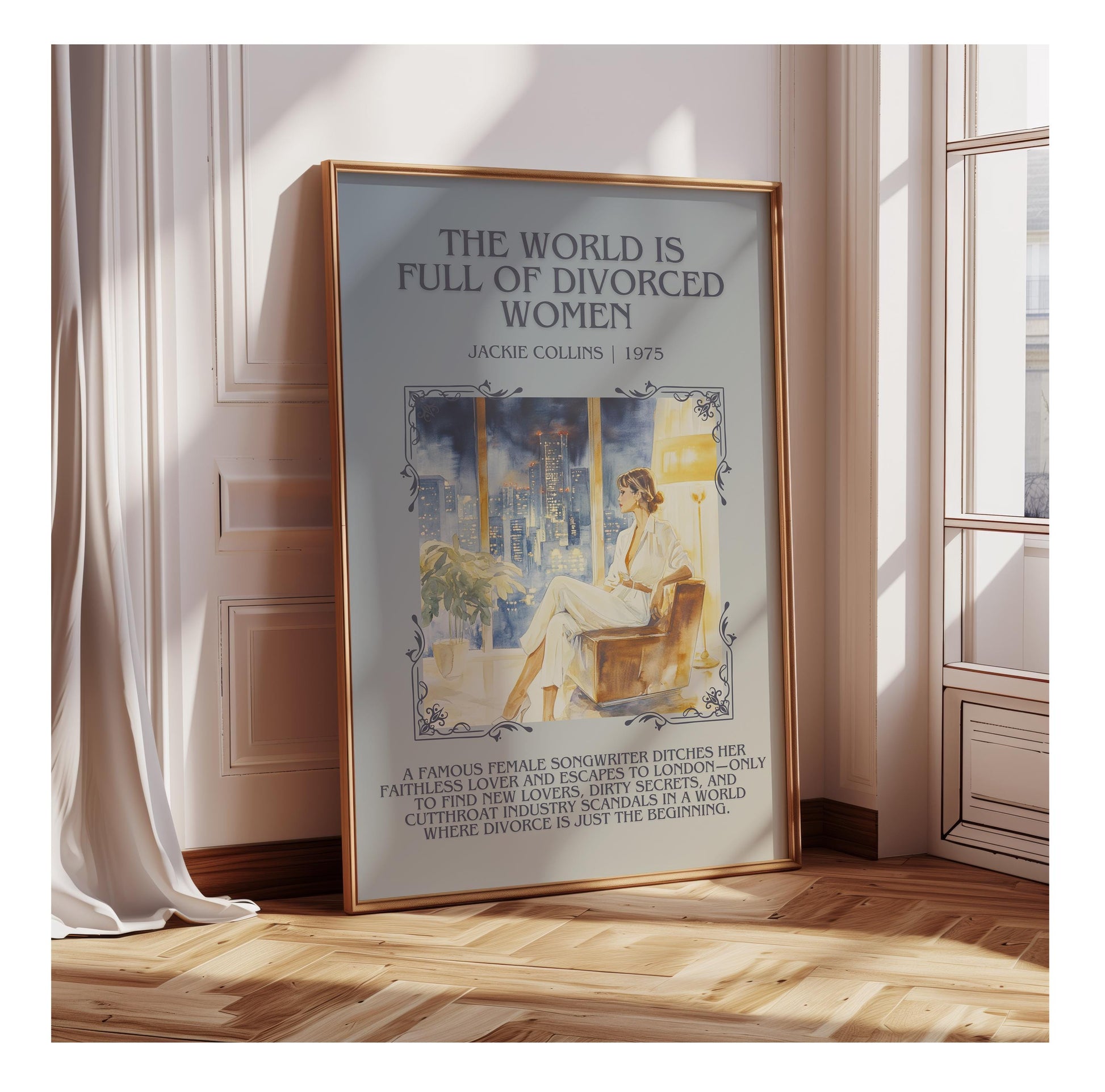 The World Is Full Of Divorced Women by Jackie Collins | Descriptive Book Poster | Blurby