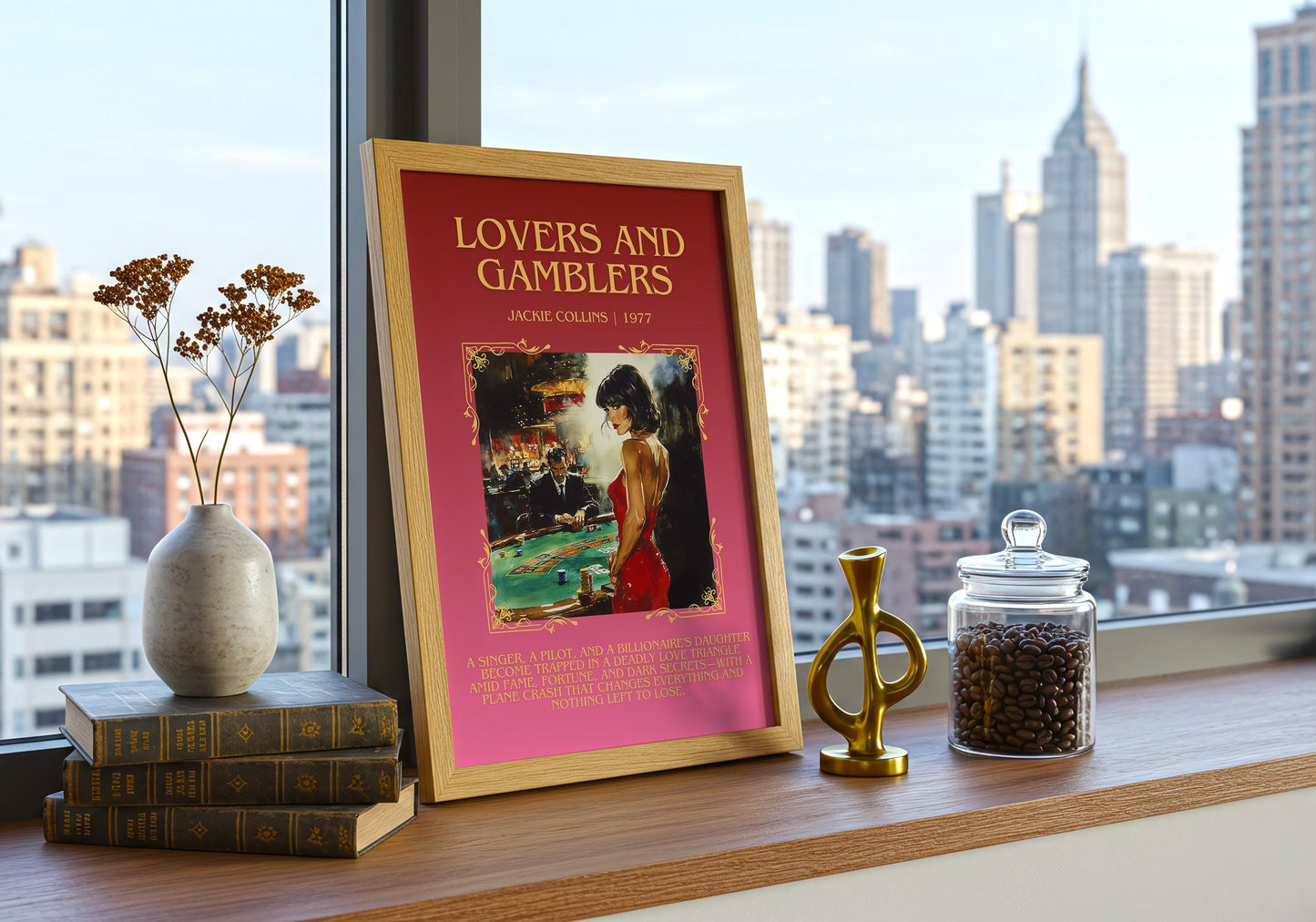Lovers and Gamblers by Jackie Collins | Descriptive Book Poster | Blurby