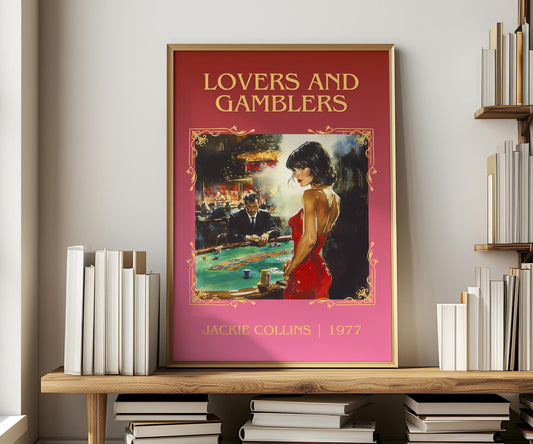 Lovers And Gamblers by Jackie Collins | Descriptive Book Poster | Minimalist