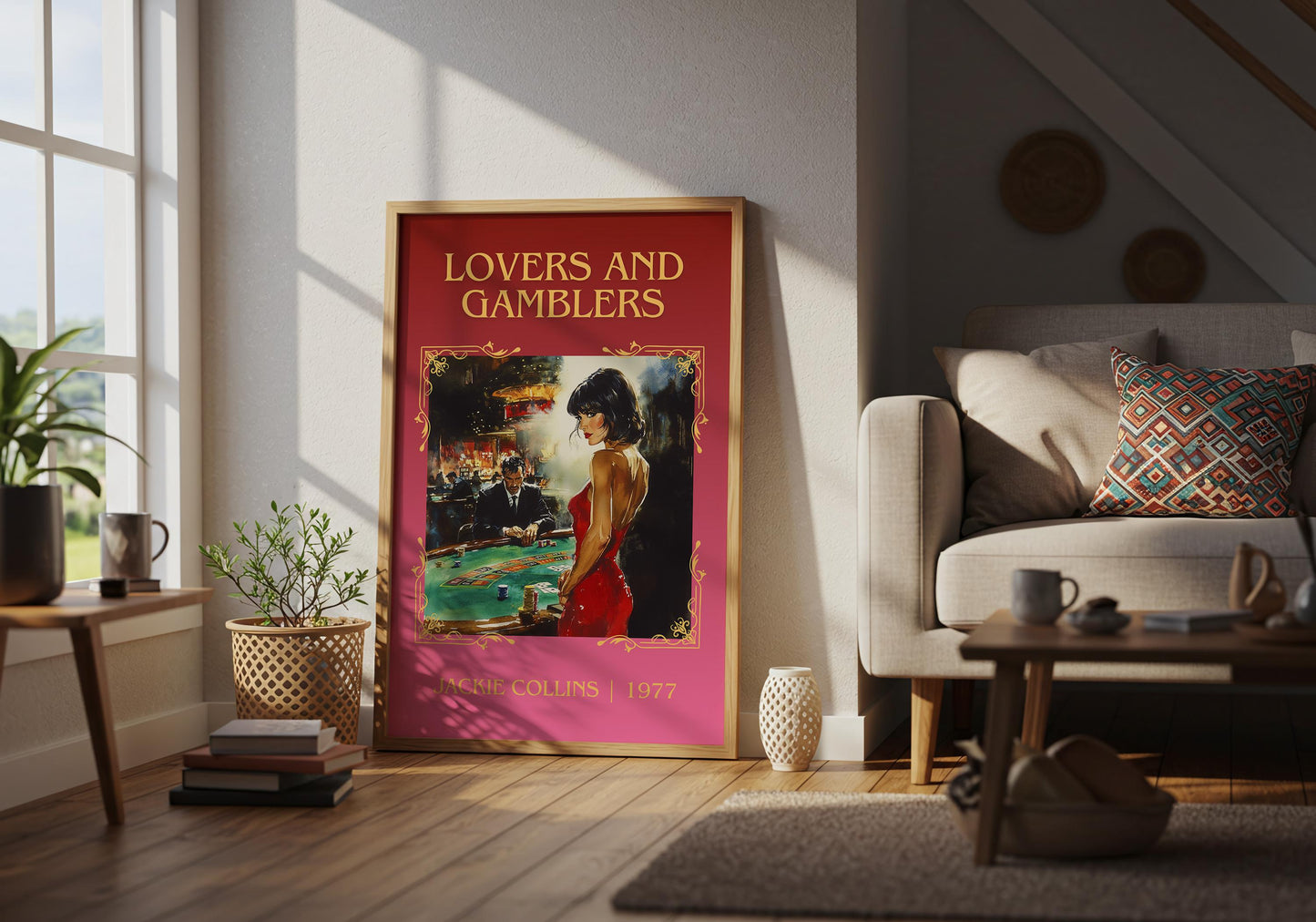 Lovers And Gamblers by Jackie Collins | Descriptive Book Poster | Minimalist