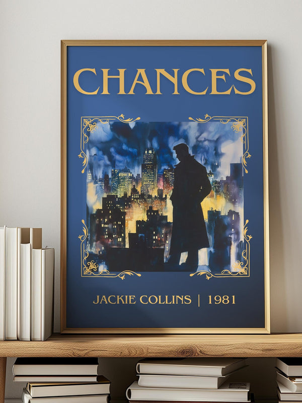 Chances classic book art print in frame leaning in hallway – romance wall art