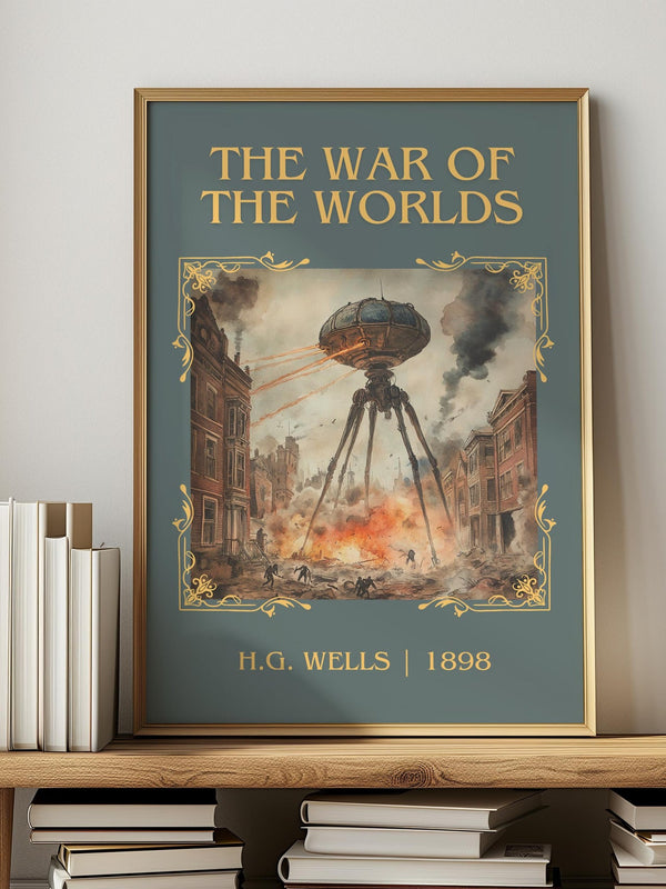 The War Of The Worlds by H.G. Wells | Descriptive Book Poster | Minimalist