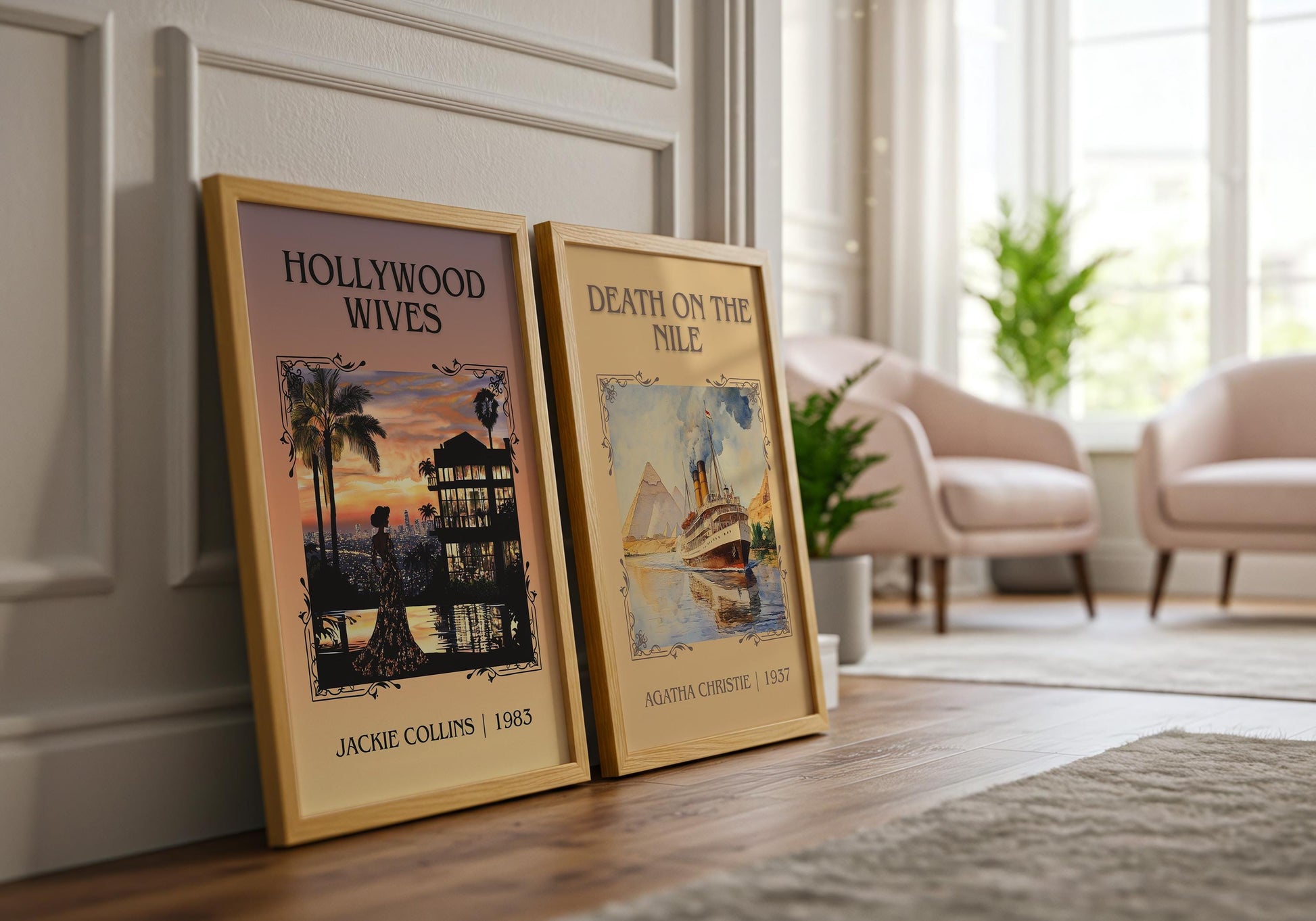 Hollywood Wives by Jackie Collins | Descriptive Book Poster | Minimalist