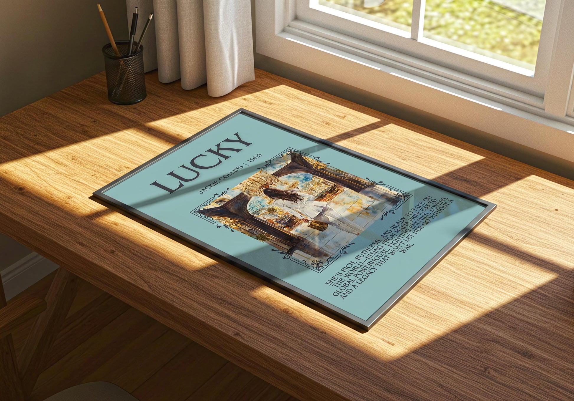 Lucky by Jackie Collins | Descriptive Book Poster | Blurby