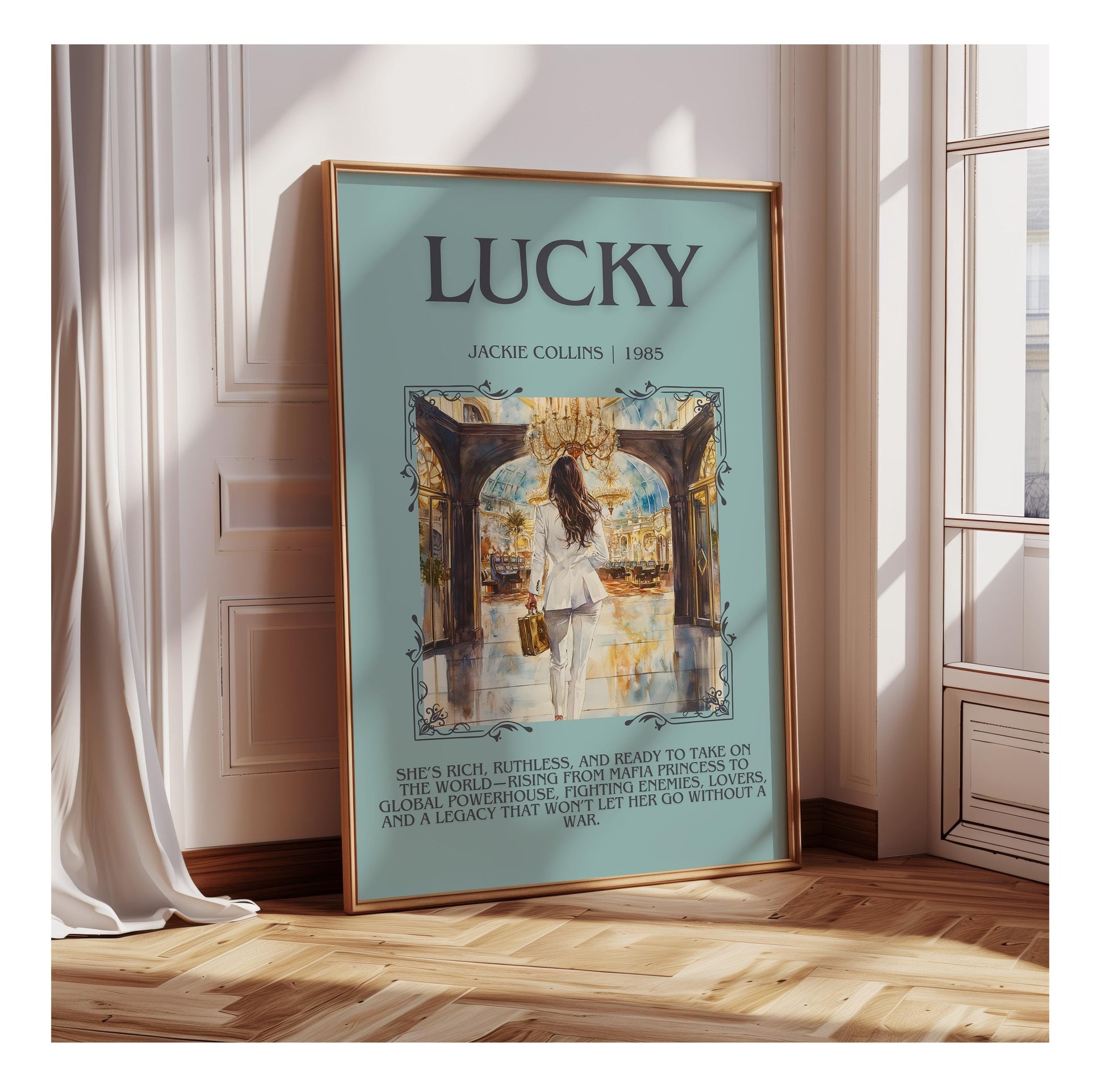 Lucky by Jackie Collins | Descriptive Book Poster | Blurby