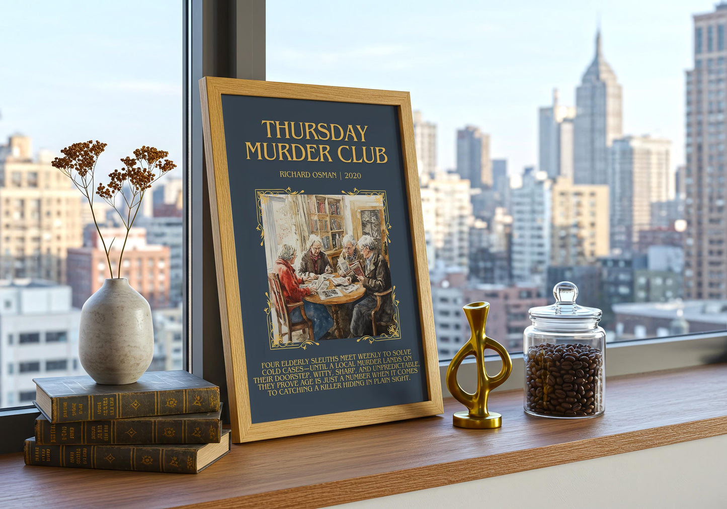Thursday Murder Club by Richard Osman | Descriptive Book Poster | Blurby
