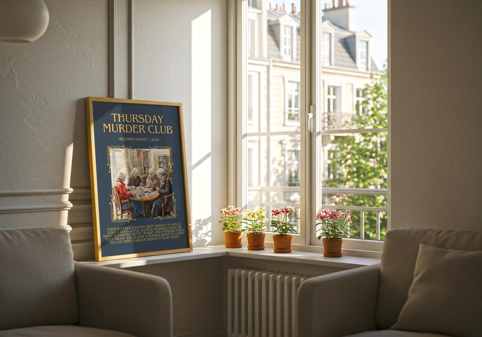 Thursday Murder Club by Richard Osman | Descriptive Book Poster | Blurby