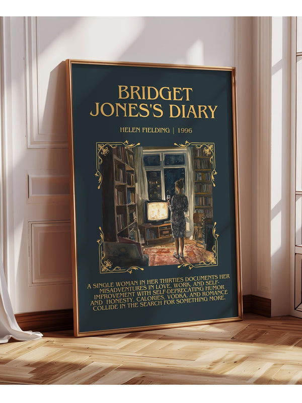 Bridget Jones's Diary minimalist poster paper finish options – matte satin gloss