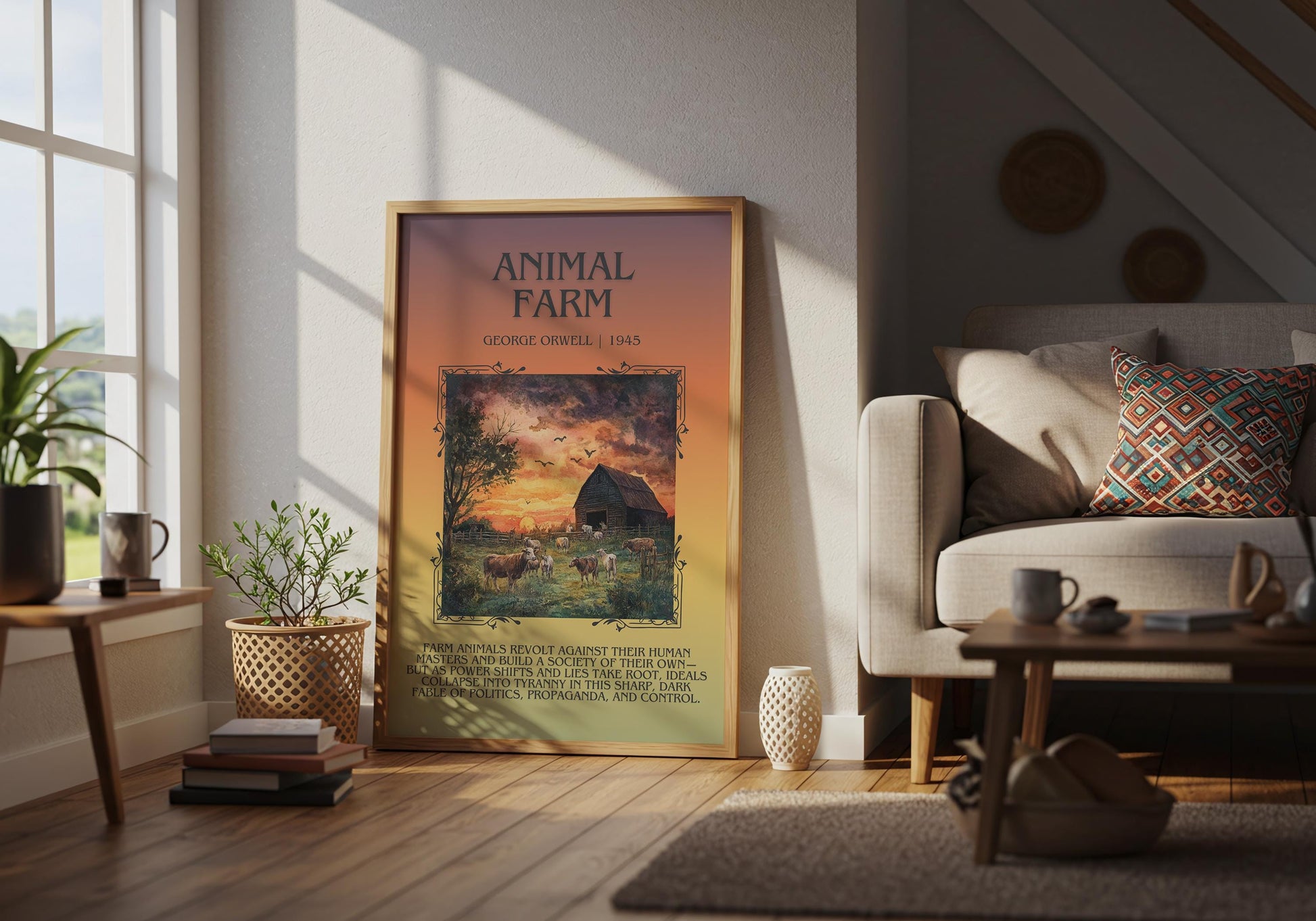 Animal Farm by George Orwell | Descriptive Book Poster | Blurby