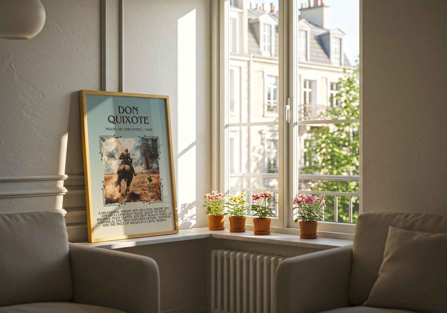 Don Quixote by Miguel De Cervantes | Descriptive Book Poster | Blurby