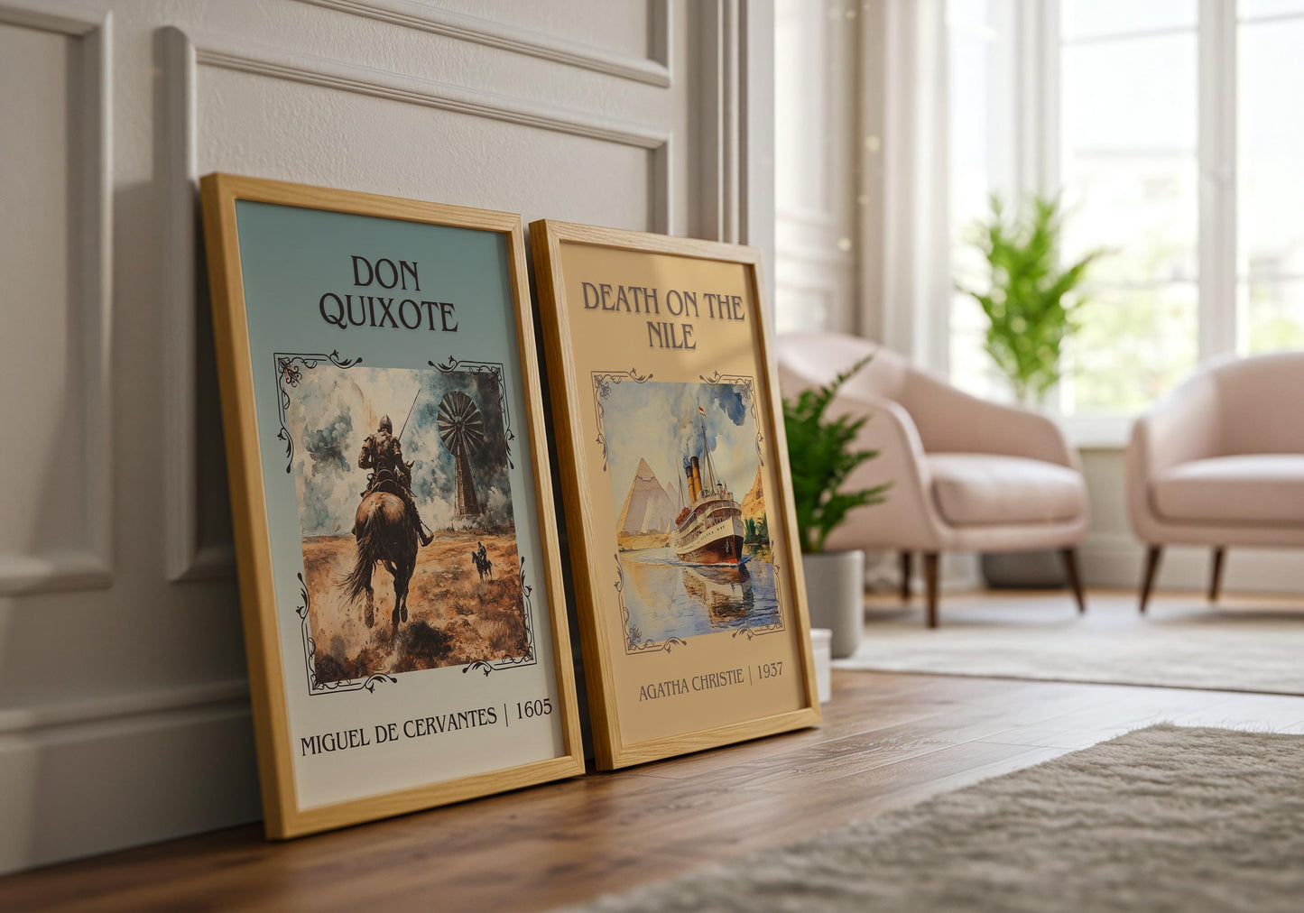 Don Quixote by Miguel De Cervantes | Descriptive Book Poster | Minimalist