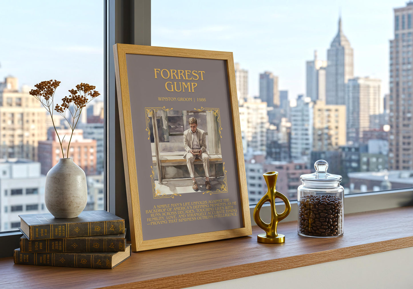 Forest Gump by Winston Groom | Descriptive Book Poster | Blurby