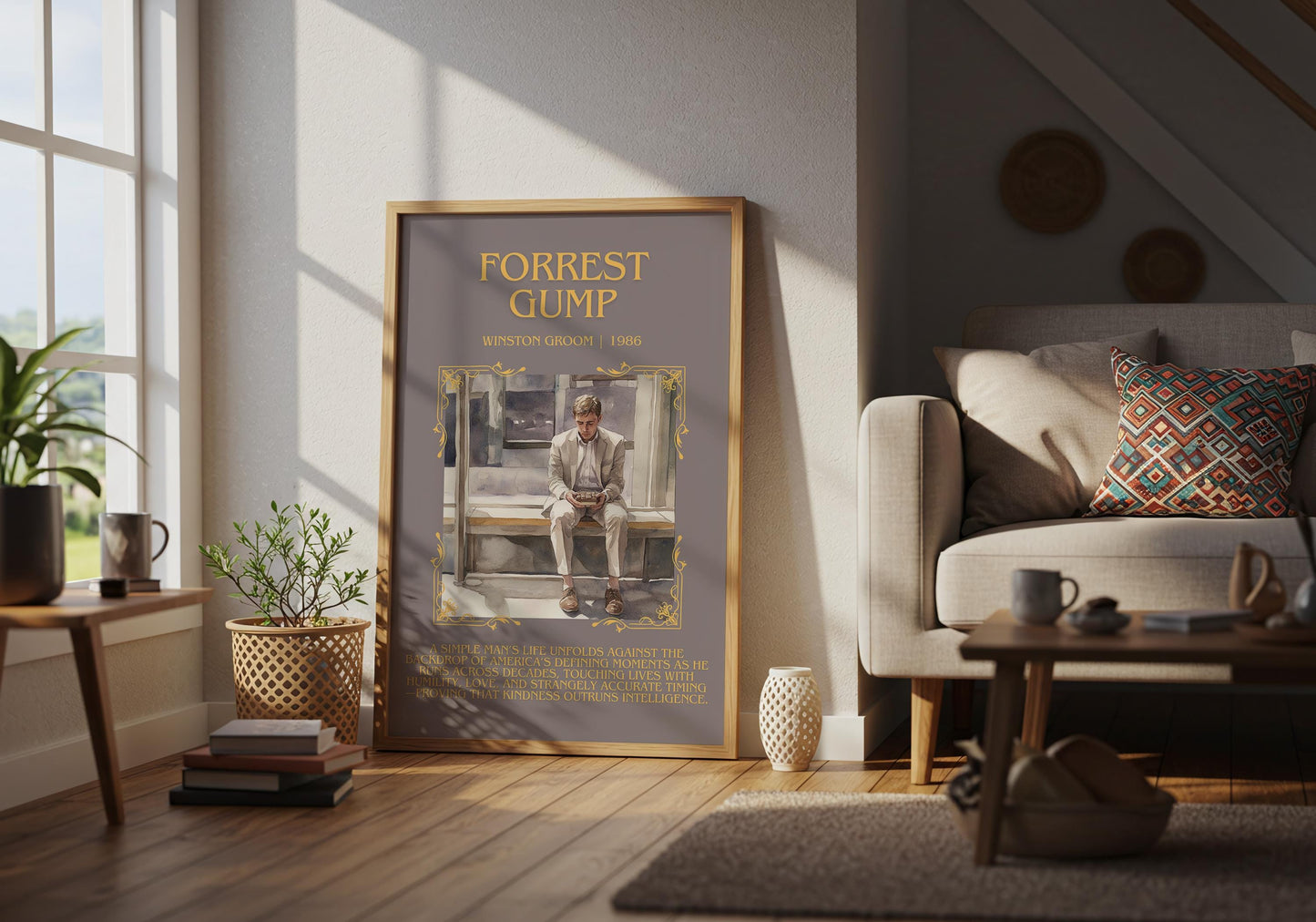 Forest Gump by Winston Groom | Descriptive Book Poster | Blurby