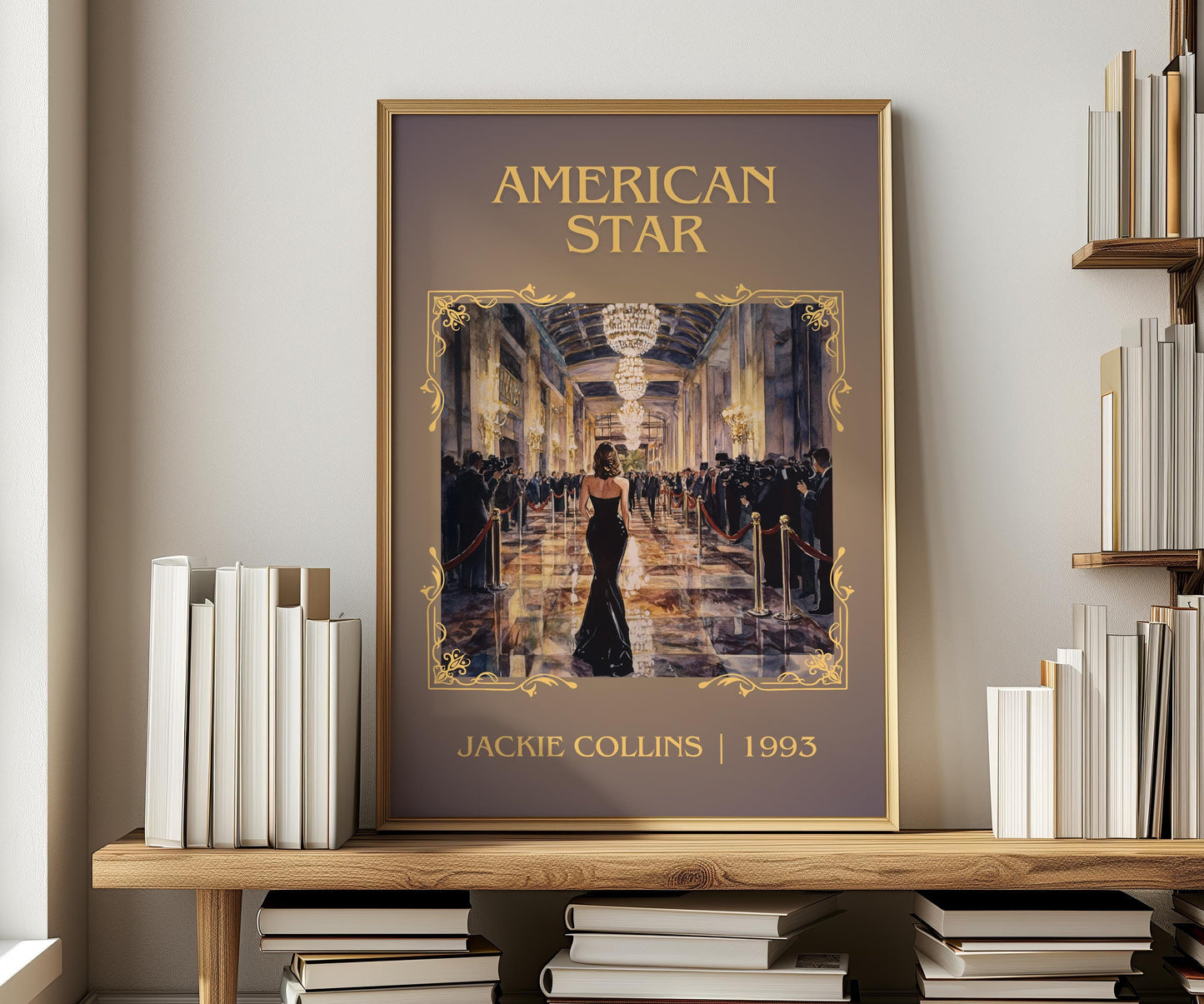 American Star by Jackie Collins | Descriptive Book Poster | Minimalist