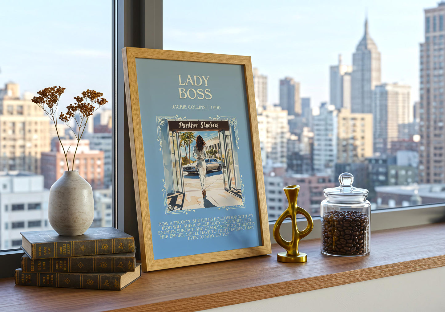 Lady Boss by Jackie Collins | Descriptive Book Poster | Blurby
