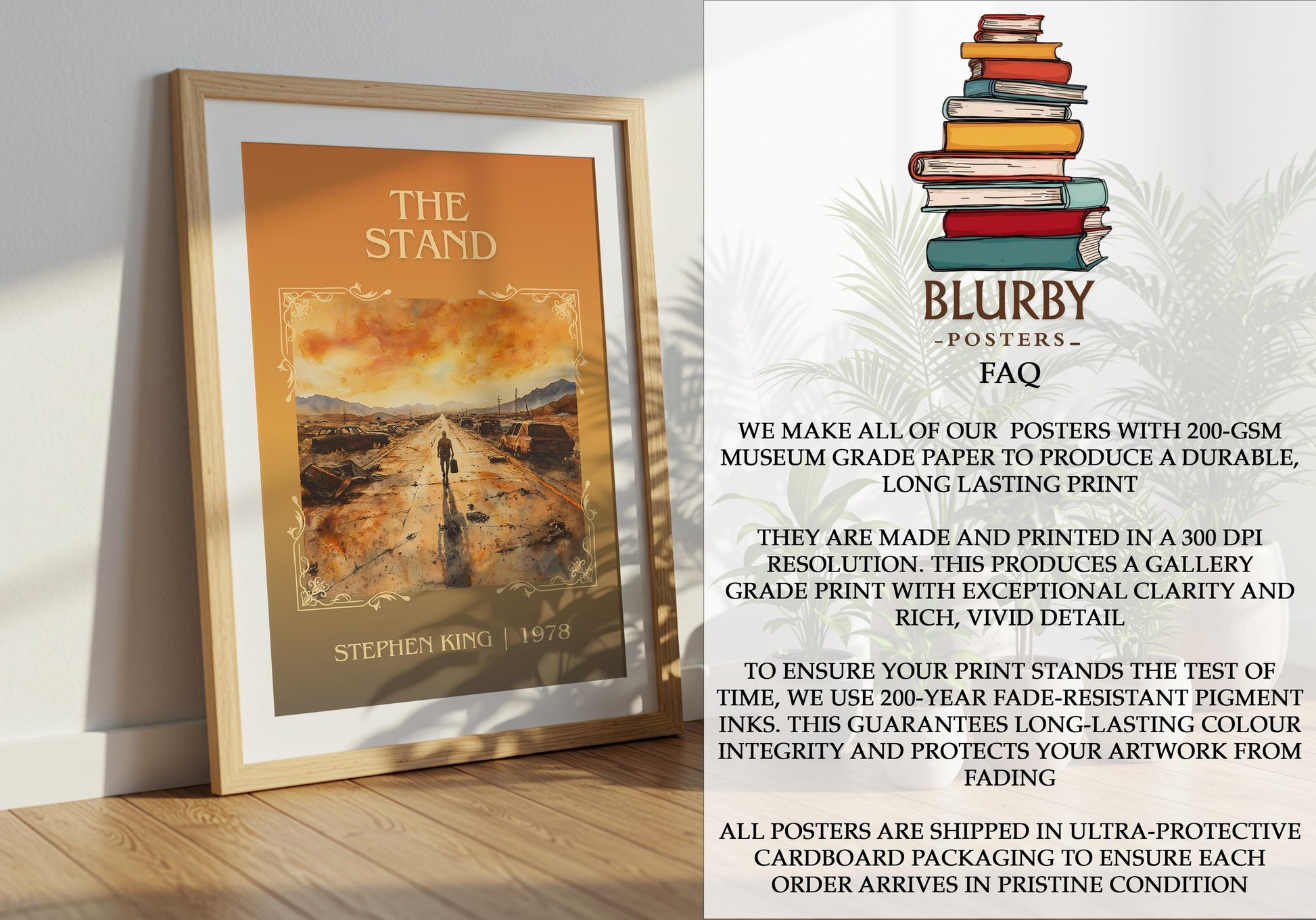 The Stand by Stephen King | Descriptive Book Poster | Minimalist