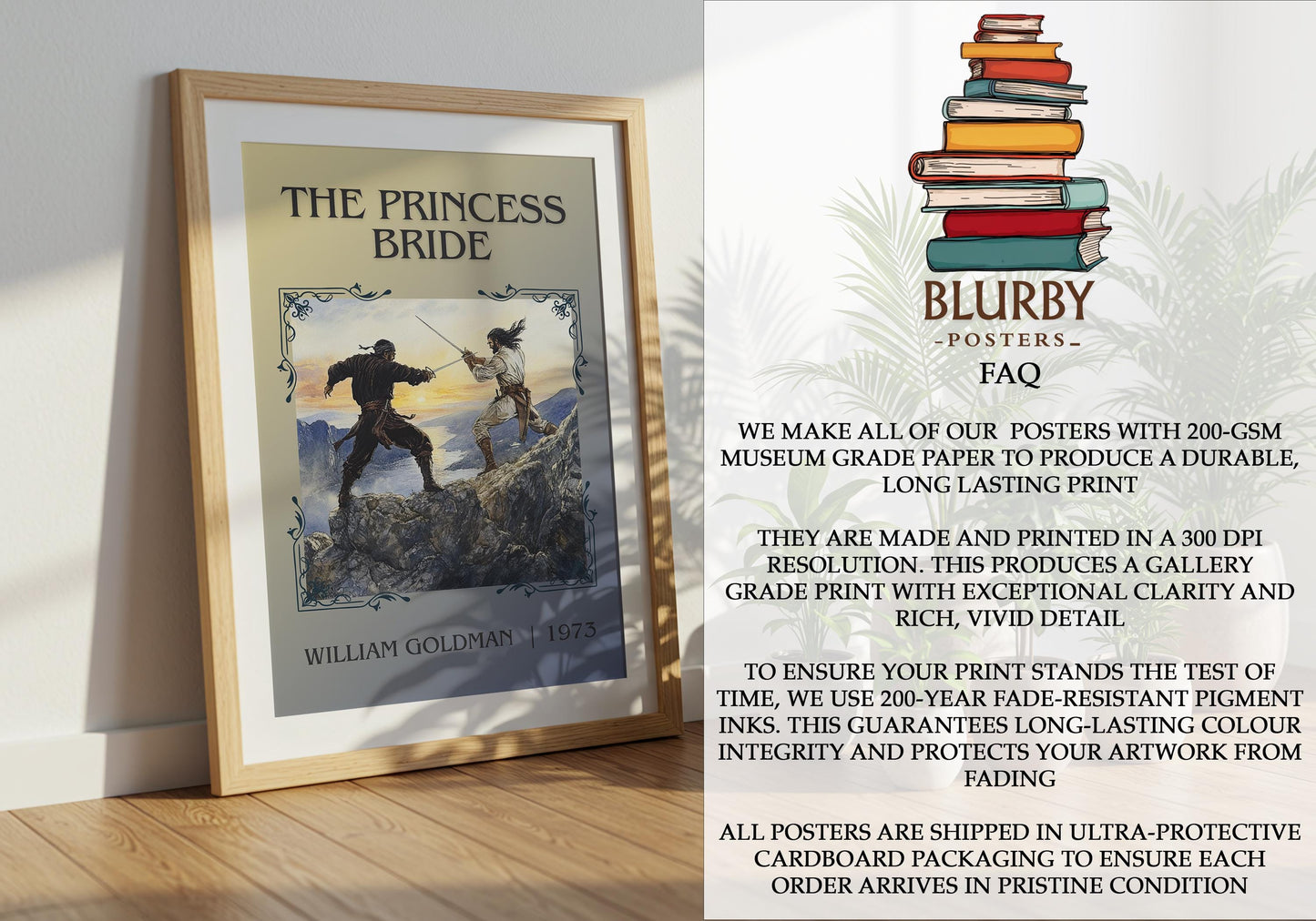 The Princess Bride by William Goldman | Descriptive Book Poster | Minimalist