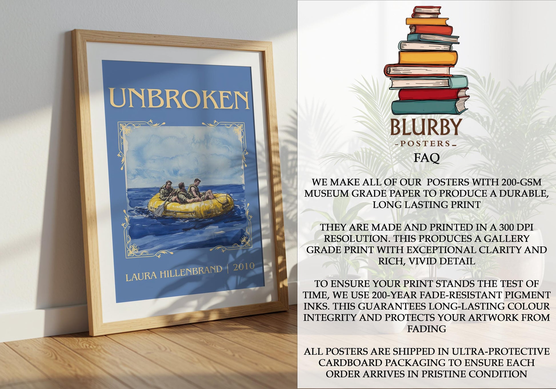 Unbroken by Laura Hillenbrand | Descriptive Book Poster | Minimalist